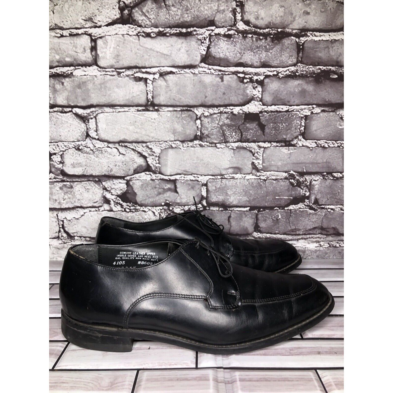 Other Cloud Club Black Leather Mock Apron Lace Up Oxfords Dress Sh Size US 11 / EU 44 - 3 Thumbnail