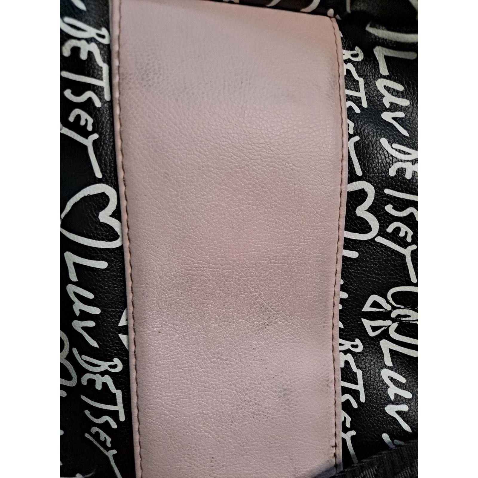 Other Luv Betsey Black with White Writing and Pink Accents Backpac Size ONE SIZE - 6 Thumbnail