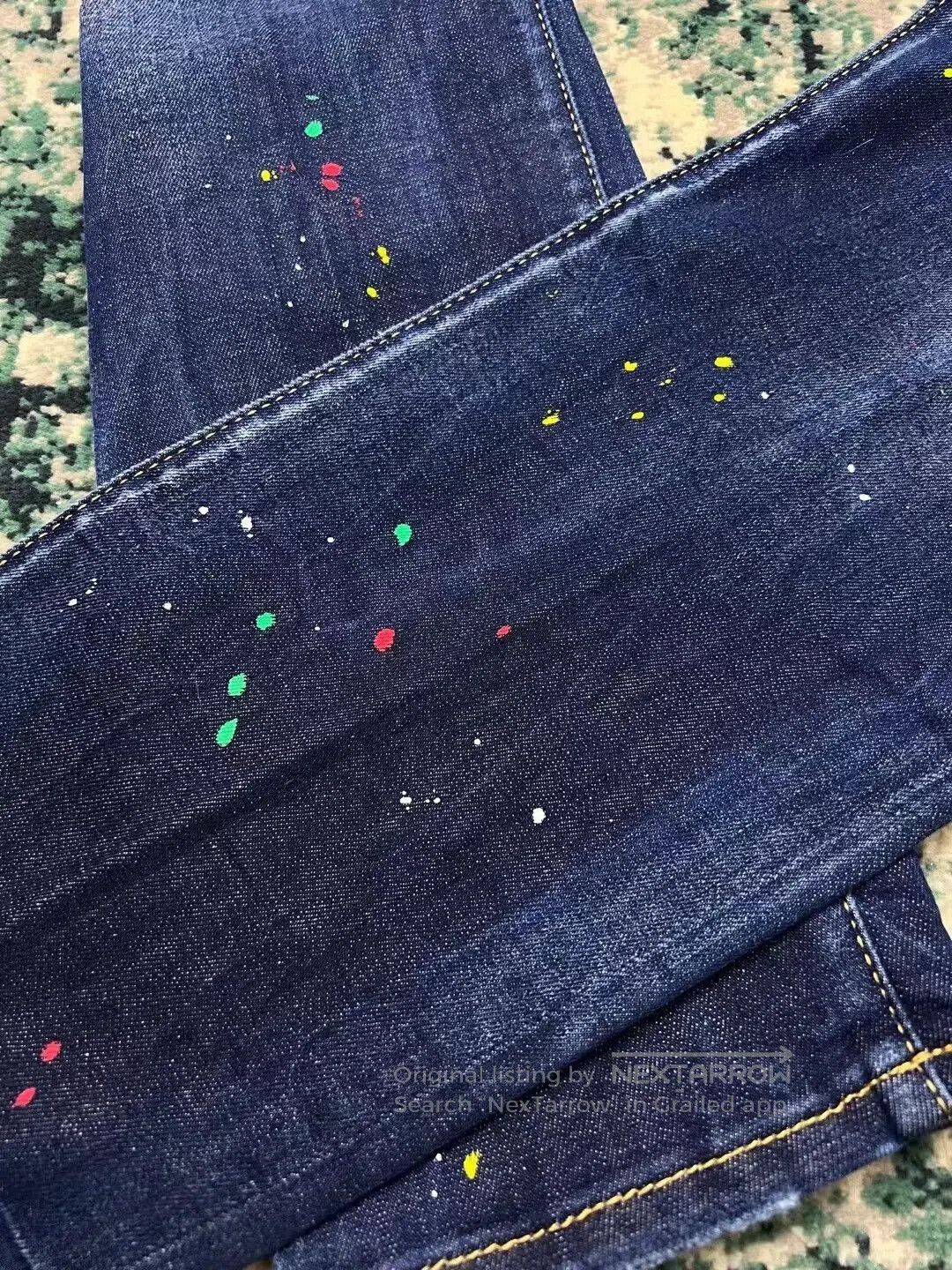 Dsquared2 Dsquared2 Blue Denim Pants with Paint Splatter. Size US 44 / EU 60 - 5 Thumbnail