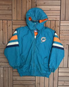 LOGO 7, Jackets & Coats, Vtg Nfl Miami Dolphins Logo 7 Stitch Puff Jacket  Xl