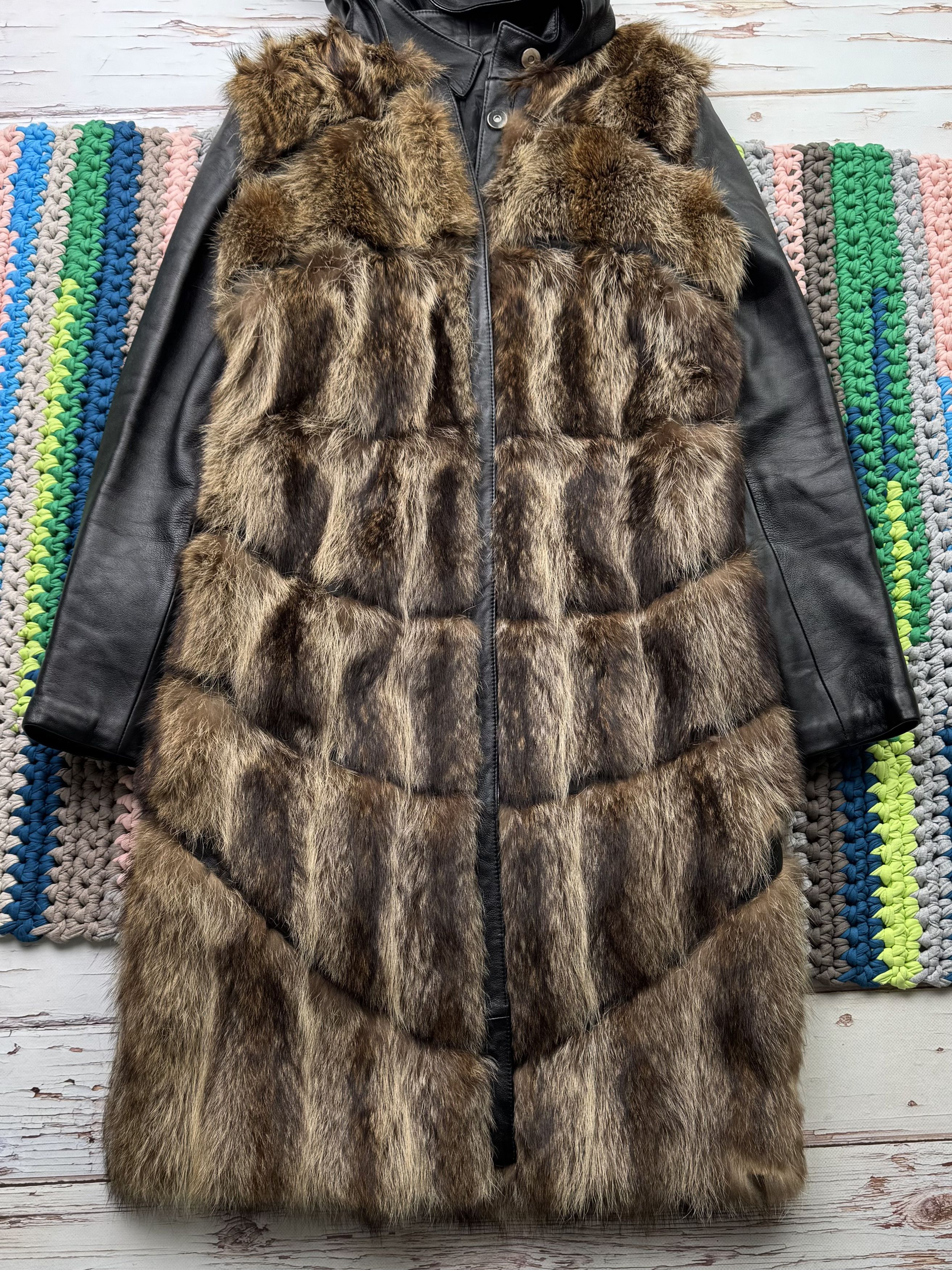 Japanese Brand Vintage Real Fur/Leather Coat (D15) Size M / US 6-8 / IT 42-44 - 3 Thumbnail