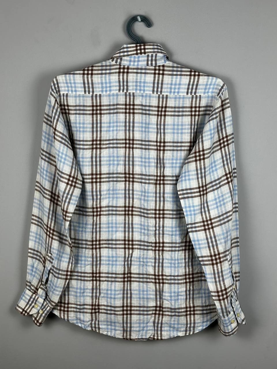 Etro ETRO Luxury Linen Check Long Sleeve Shirt Size US M / EU 48-50 / 2 - 11 Thumbnail
