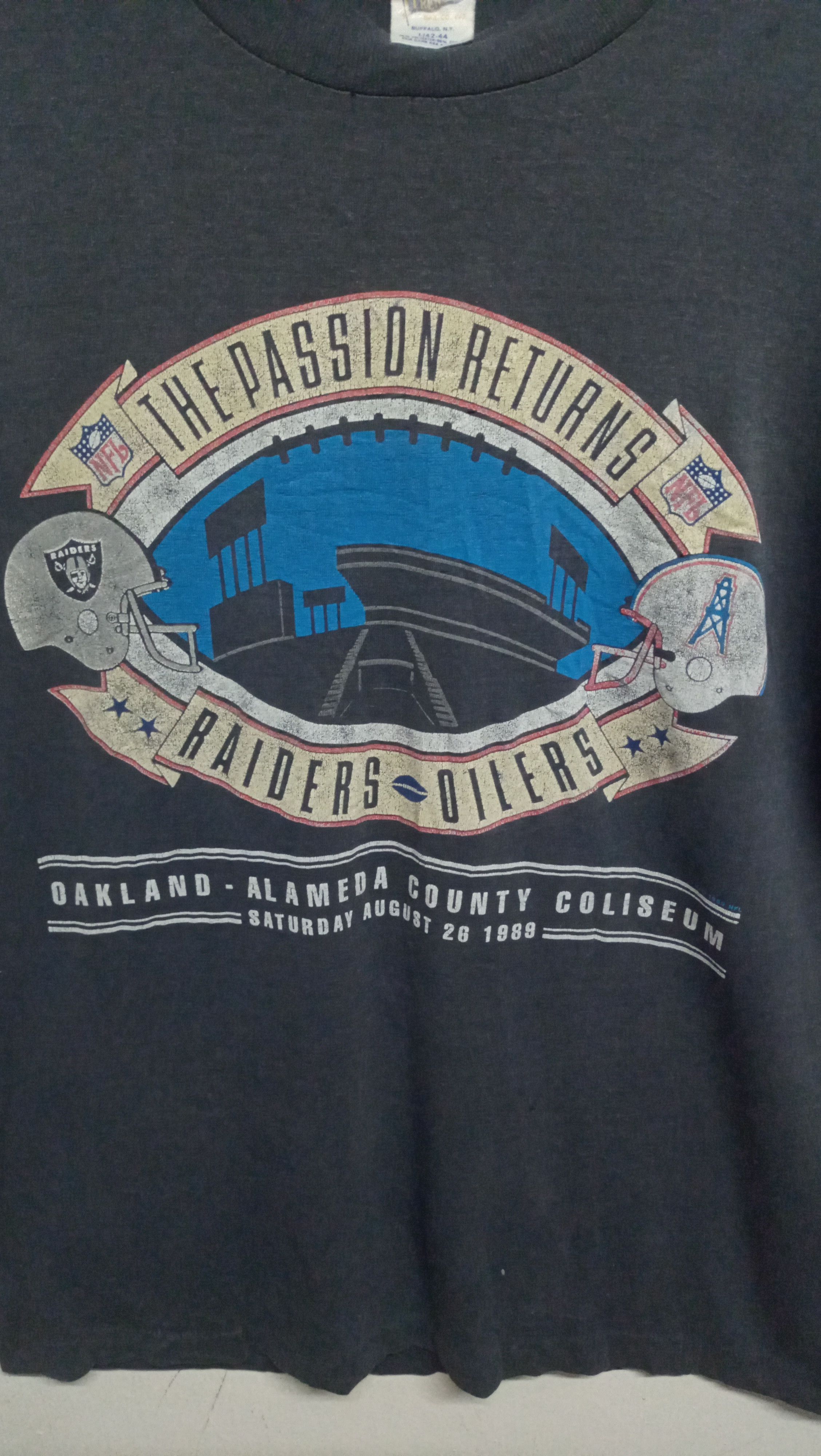 NFL × Vintage Vintage 80s Nfl Raiders vs Oilers Size US L / EU 52-54 / 3 - 4 Thumbnail