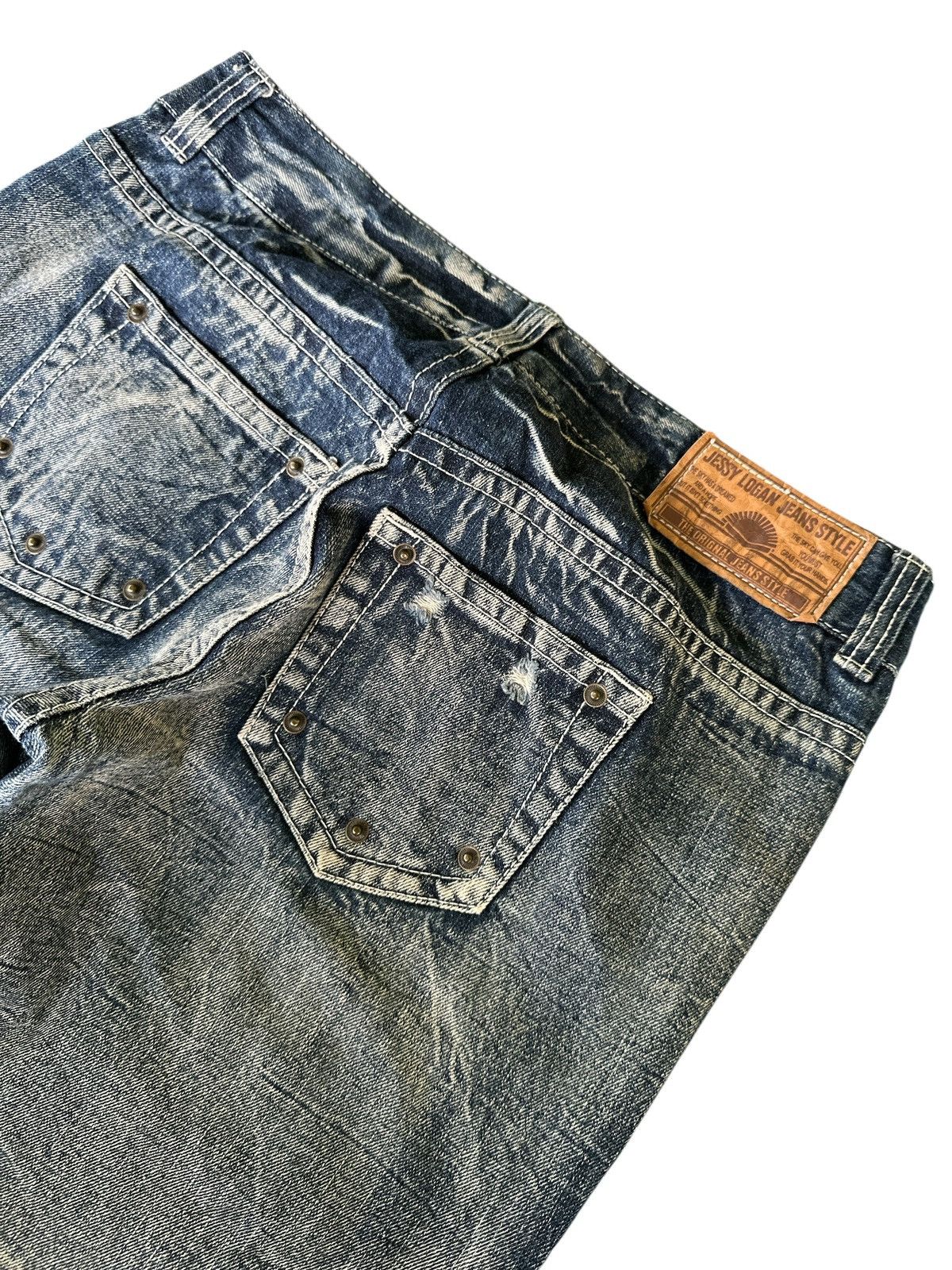 Kapital Distress Denim Jessy Logan HoneyComb Style 34x39 Size US 34 / EU 50 - 3 Thumbnail