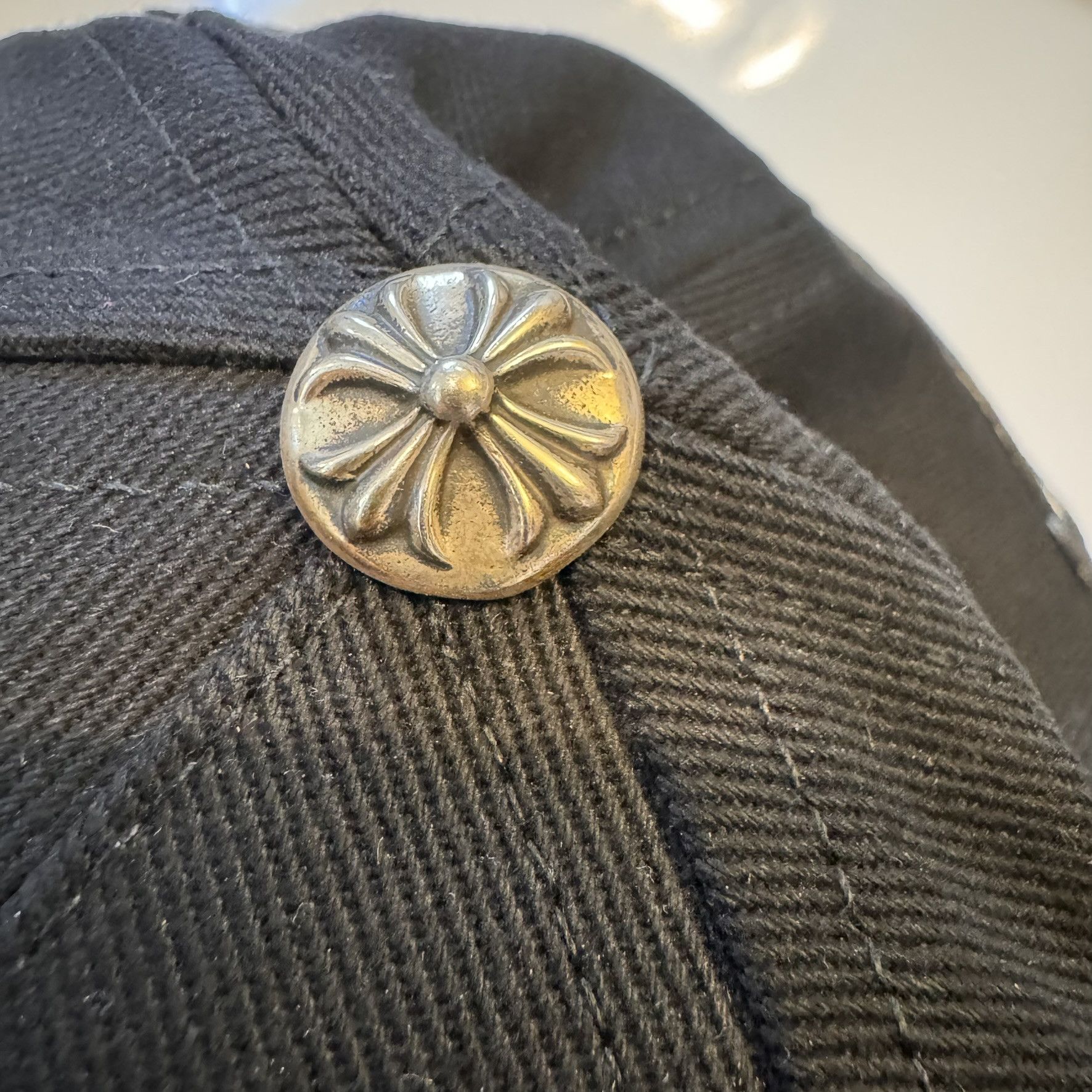Chrome hearts 3rs rising star denim baseball hat black