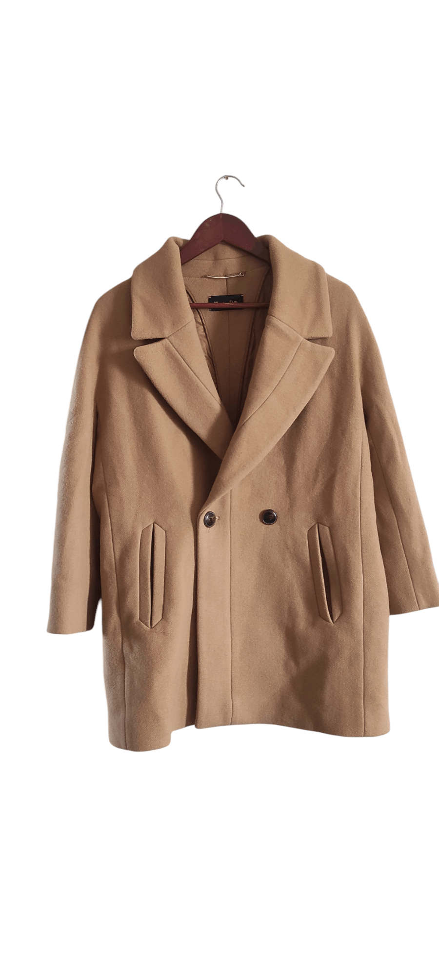 Massimo Dutti Massimo Dutti Mid Long Wool-Blend Coat in Camel Size L / US 10 / IT 46 - 1 Thumbnail