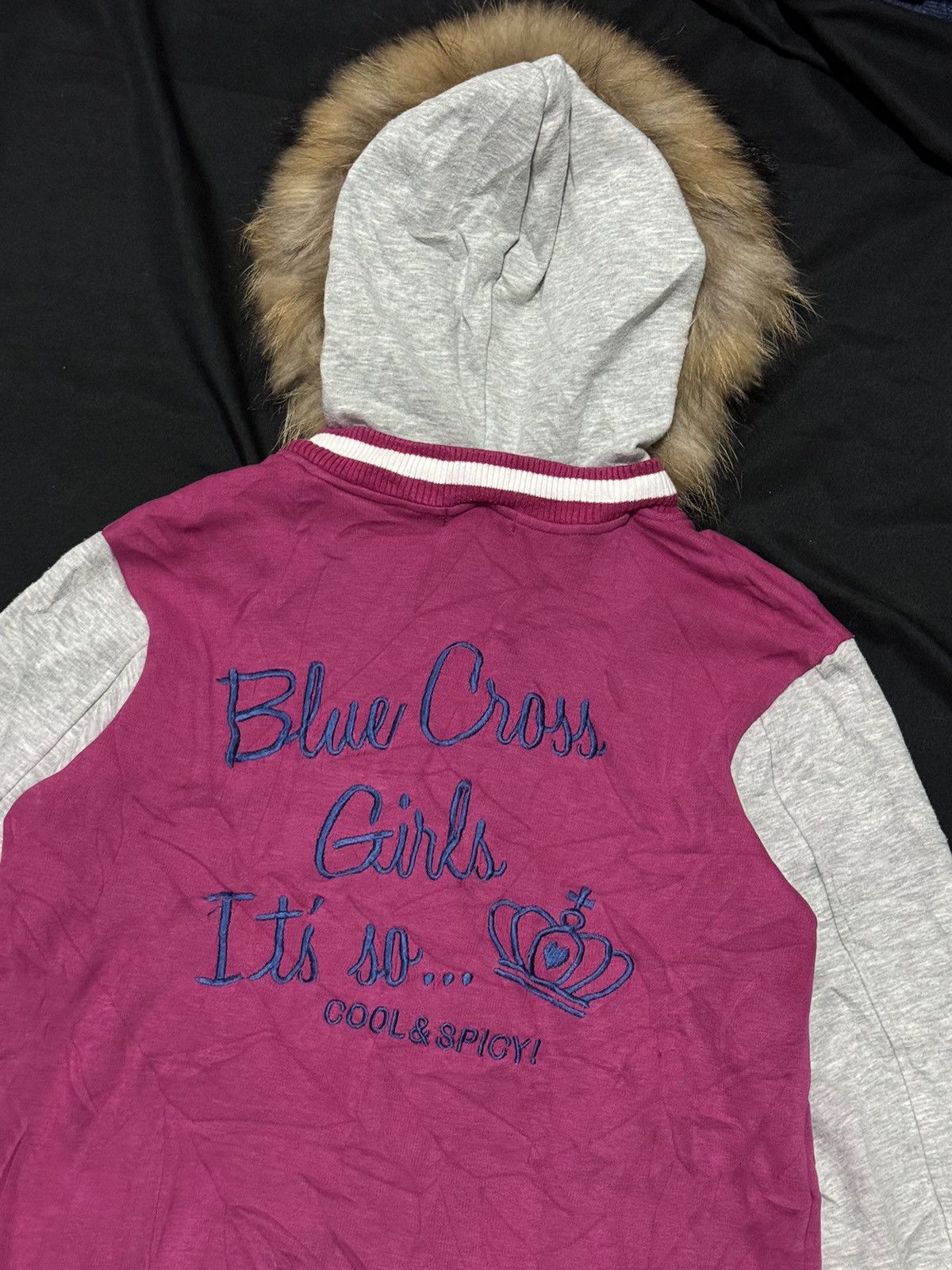 Hysteric Glamour × If Six Was Nine × Japanese Brand 2000s Blue Cross Fur Hoodie Y2k Style Size US S / EU 44-46 / 1 - 5 Thumbnail