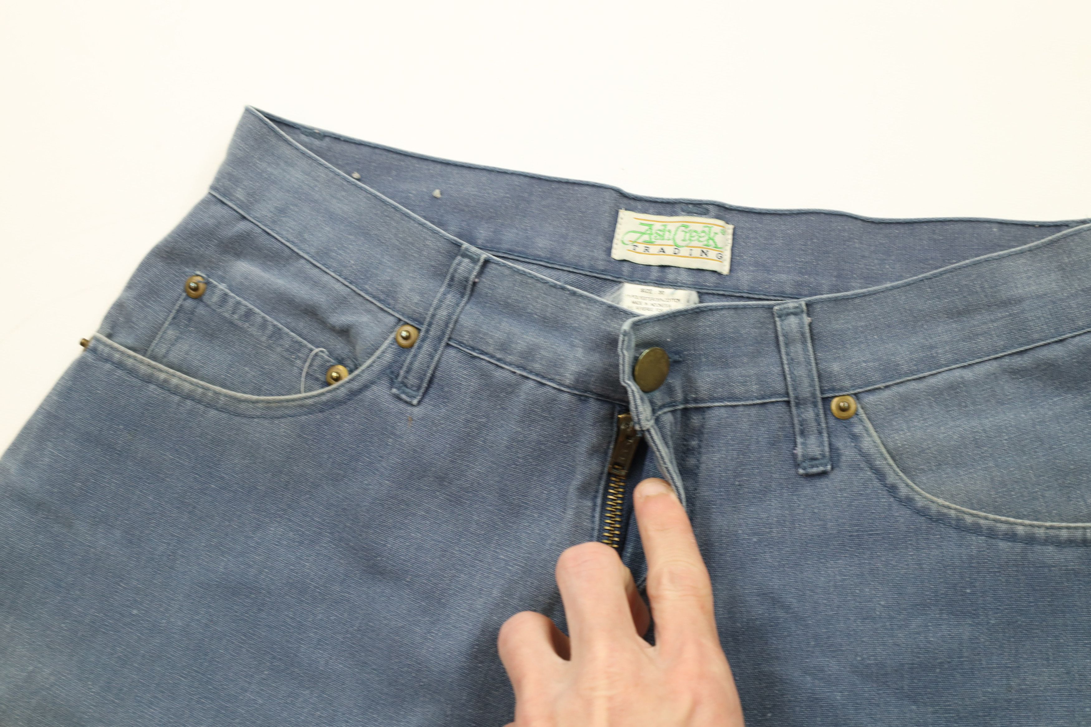 Vintage Vintage 90s Streetwear Baggy Stonewash Pigment Dye Shorts Size US 30 / EU 46 - 6 Thumbnail