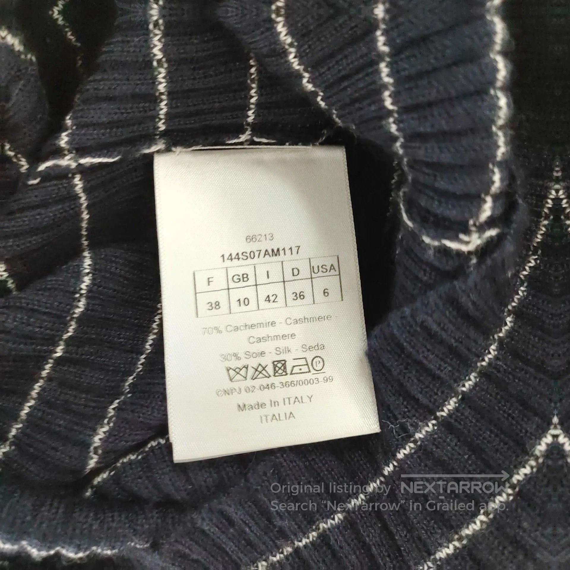 Dior Dior Bee Logo Dark Blue Striped Knit Top. Size S / US 4 / IT 40 - 4 Thumbnail