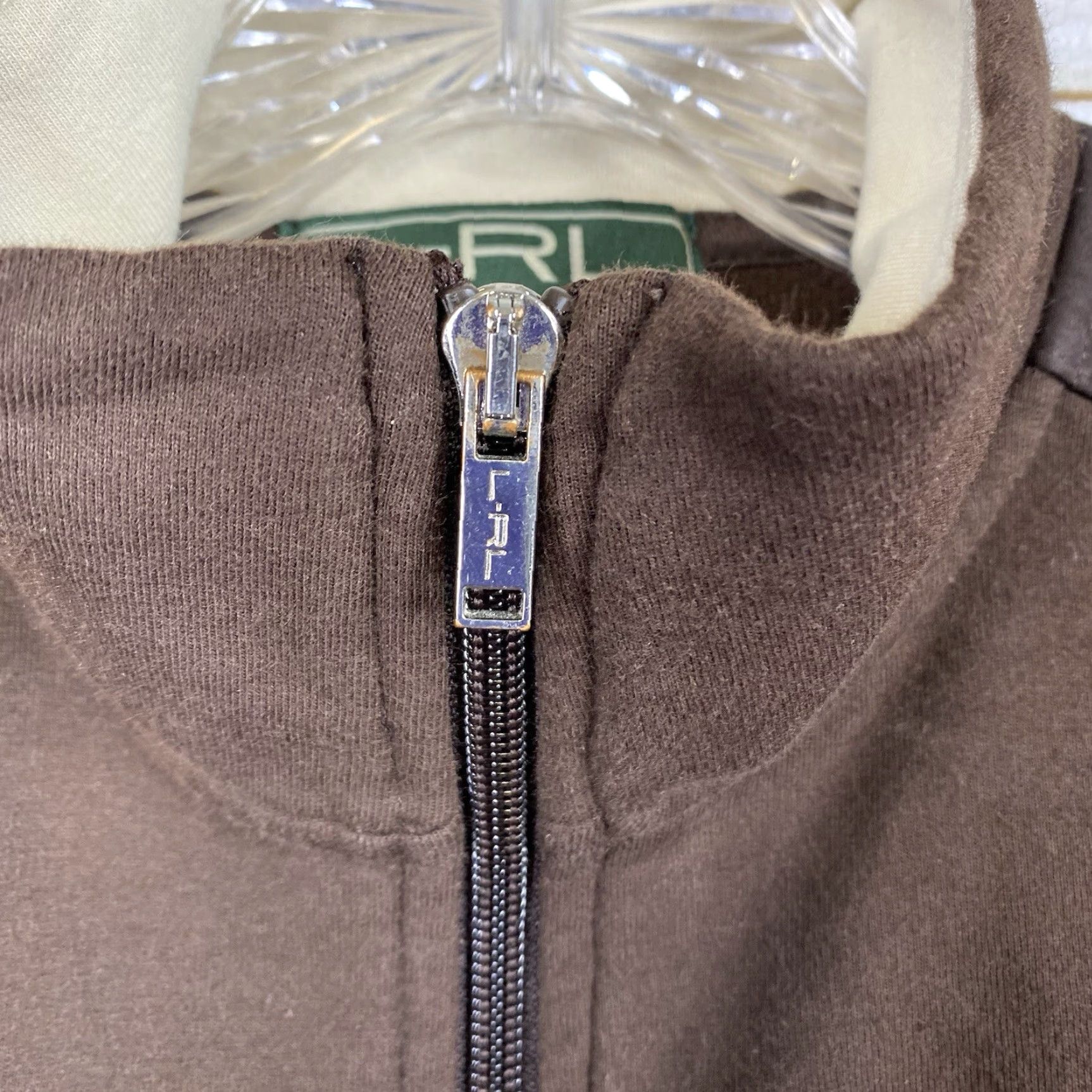 Ralph Lauren VINTAGE Ralph Lauren Sweatshirt Womens M Brown Full Zip Pockets Golf 90s Size M / US 6-8 / IT 42-44 - 3 Thumbnail