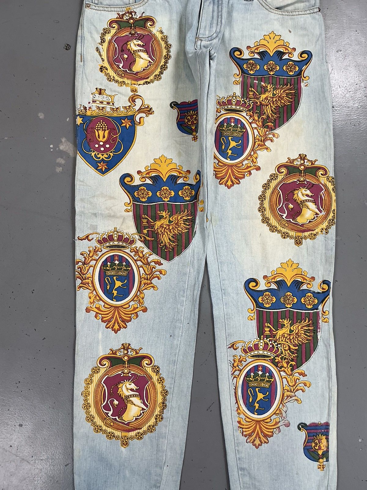 Dolce & Gabbana × Vintage Vintage dolce & Gabbana crazy royal printed denim Size US 32 / EU 48 - 4 Thumbnail