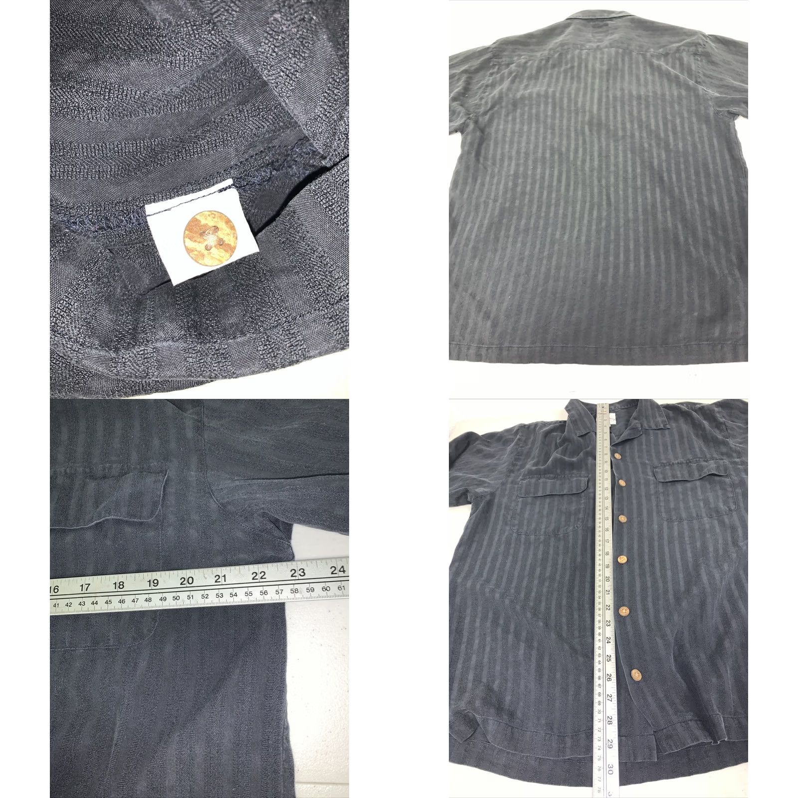 Tommy Bahama VINTAGE: No Tommy Bahama Shirt Men M Black Silk Button-Up 2 Pocket Coconut Embroidered Signature Relax Beach Resort Size US M / EU 48-50 / 2 - 8 Thumbnail