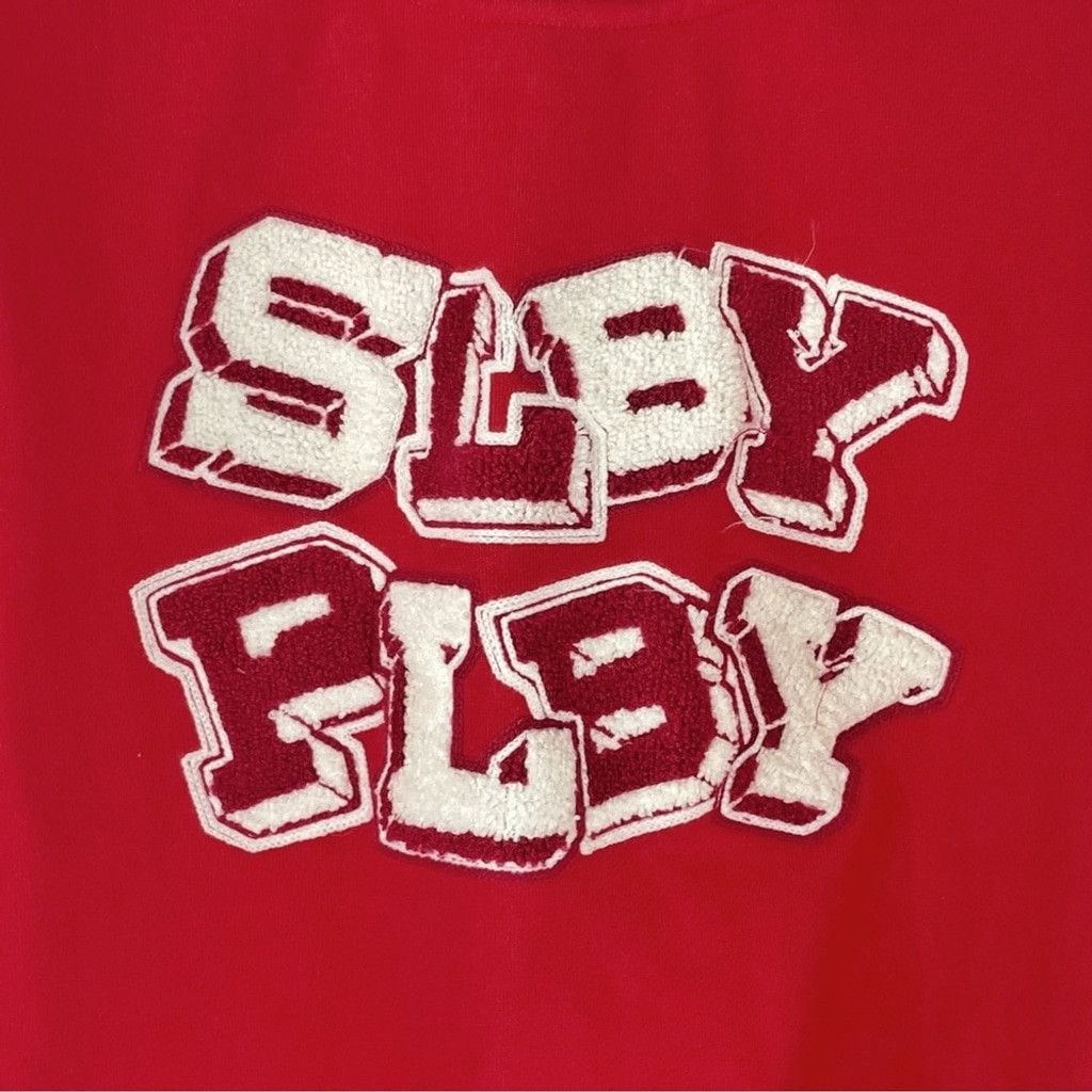 Other SOLEBOY Men’s Designer Red Sweatshirt Block Letter Patchd S Size US S / EU 44-46 / 1 - 2 Thumbnail