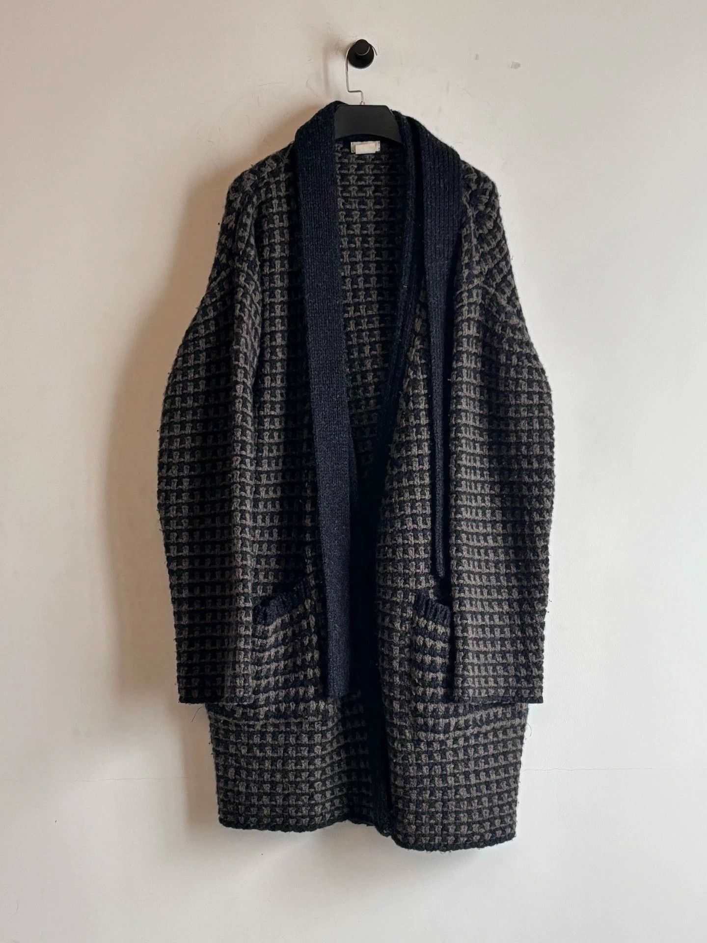 Dries Van Noten Multi Checkered Open-Front Long Knit Cardigan L Size US L / EU 52-54 / 3 - 2 Thumbnail