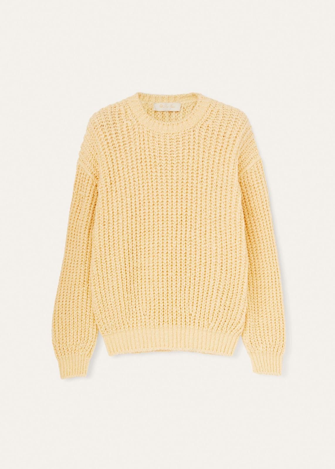Loro Piana o1srvl11e0425 FAN6406 Cocooning Crewneck Sweater in Yellow Size XS / US 0-2 / IT 36-38 - 1 Thumbnail