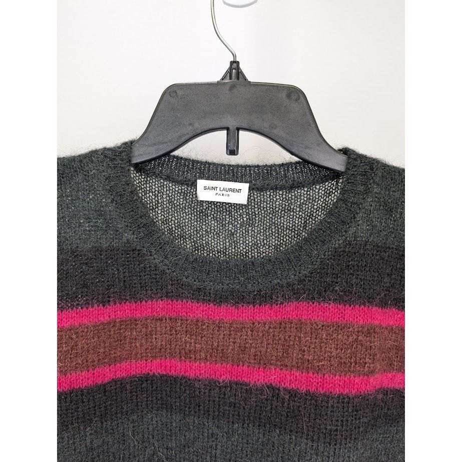 Saint Laurent Paris o1rshd1 Stripe Crewneck Sweaters in Multicolor Size US XL / EU 56 / 4 - 4 Thumbnail