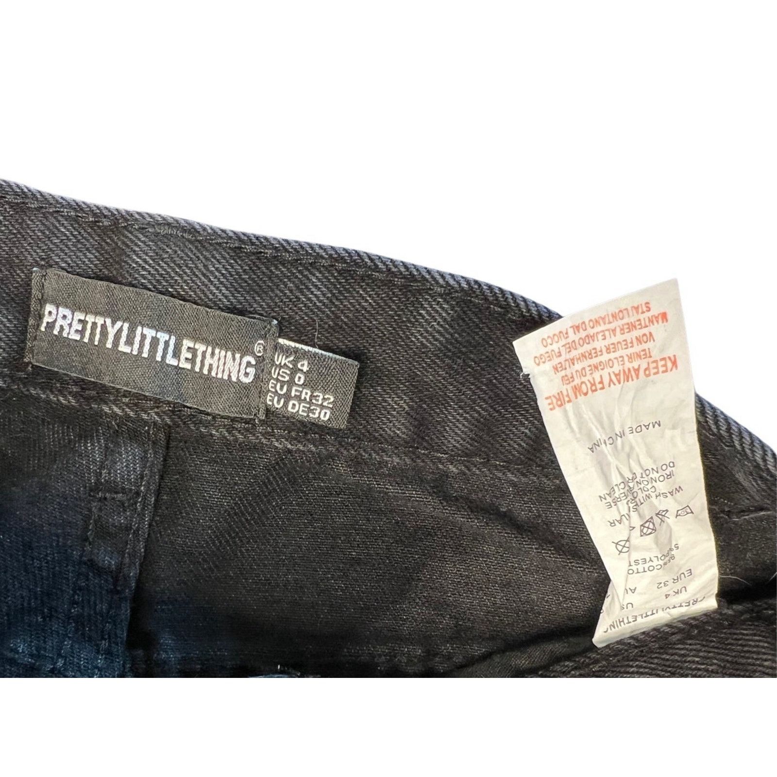 Other Pretty Little Thing HR Shorts sz 0 Washed Black Cut Offs Size 25" / US 0 / IT 36 - 2 Thumbnail