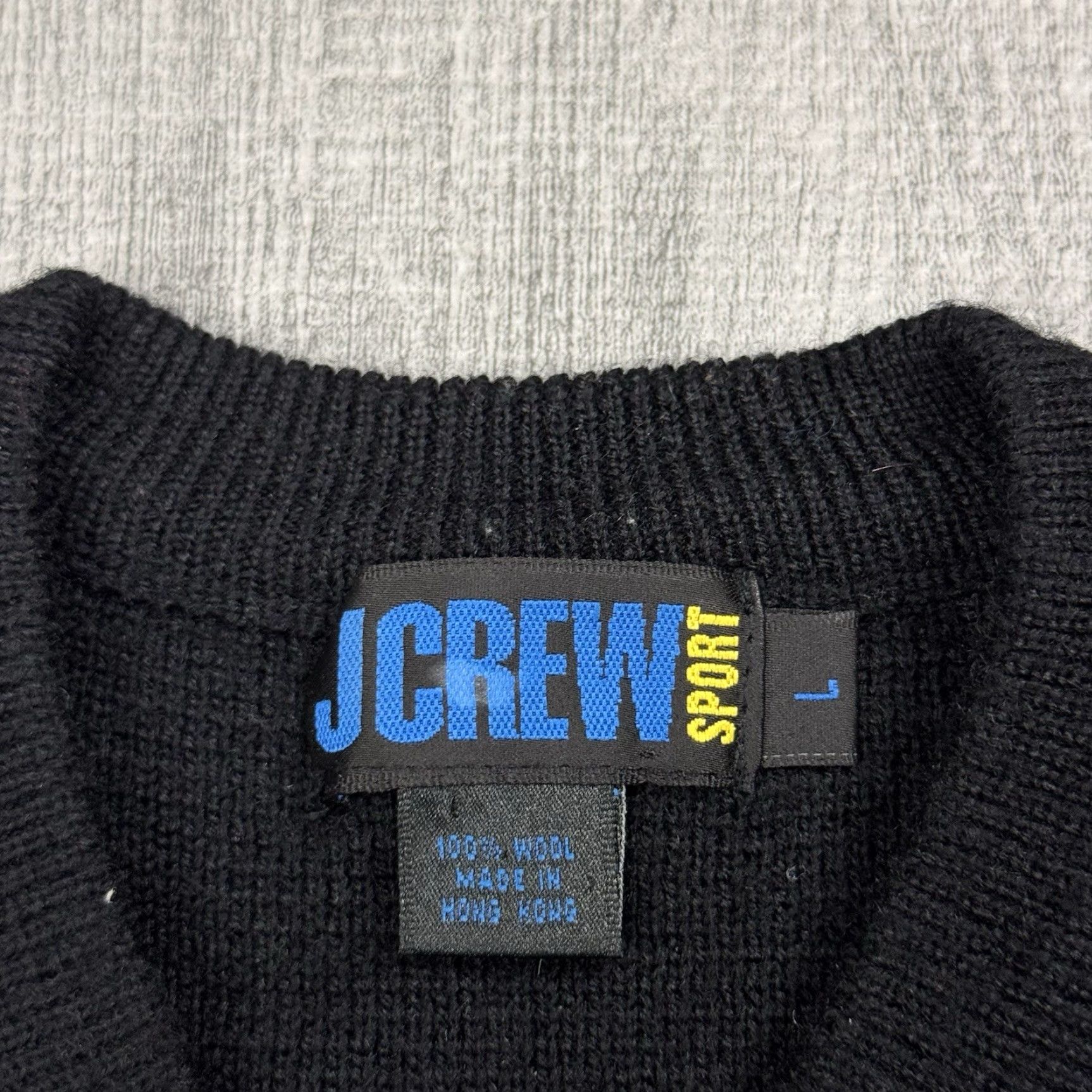 J.Crew Vintage 1980s J.Crew Mens Black Wool V-Neck Sweater Large All Seasons Casual Preppy Size US L / EU 52-54 / 3 - 3 Thumbnail