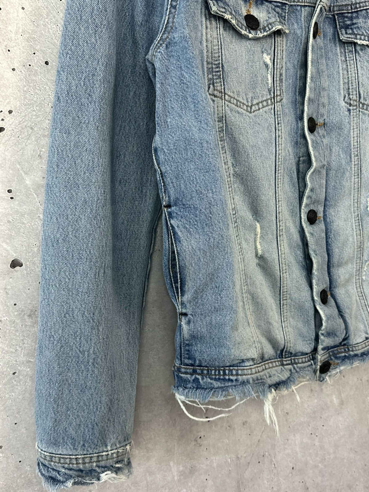 Won Hundred Won Hundred Distressed Washed Blue Men’s Denim Jacket Size US L / EU 52-54 / 3 - 8 Thumbnail