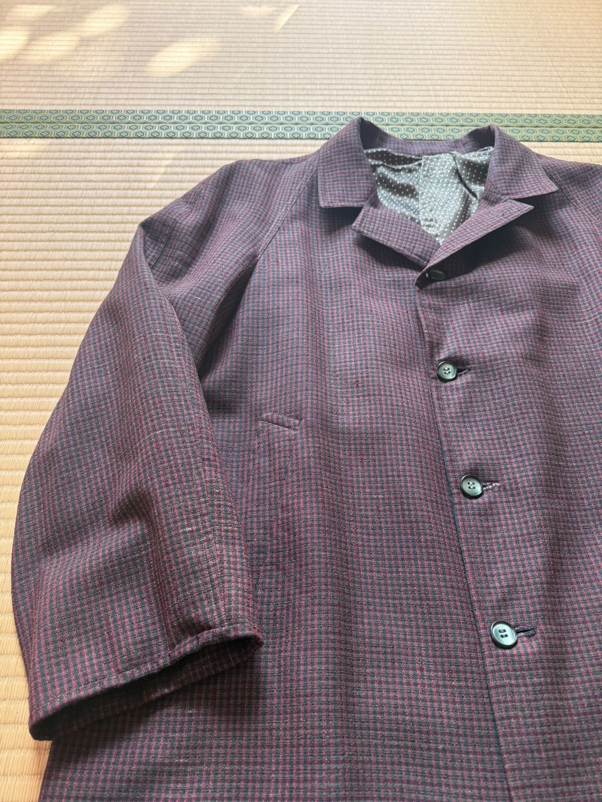 Other Spring&Autumn Vintage Japanese Raglan Wool Coat Red Check Size US L / EU 52-54 / 3 - 4 Thumbnail