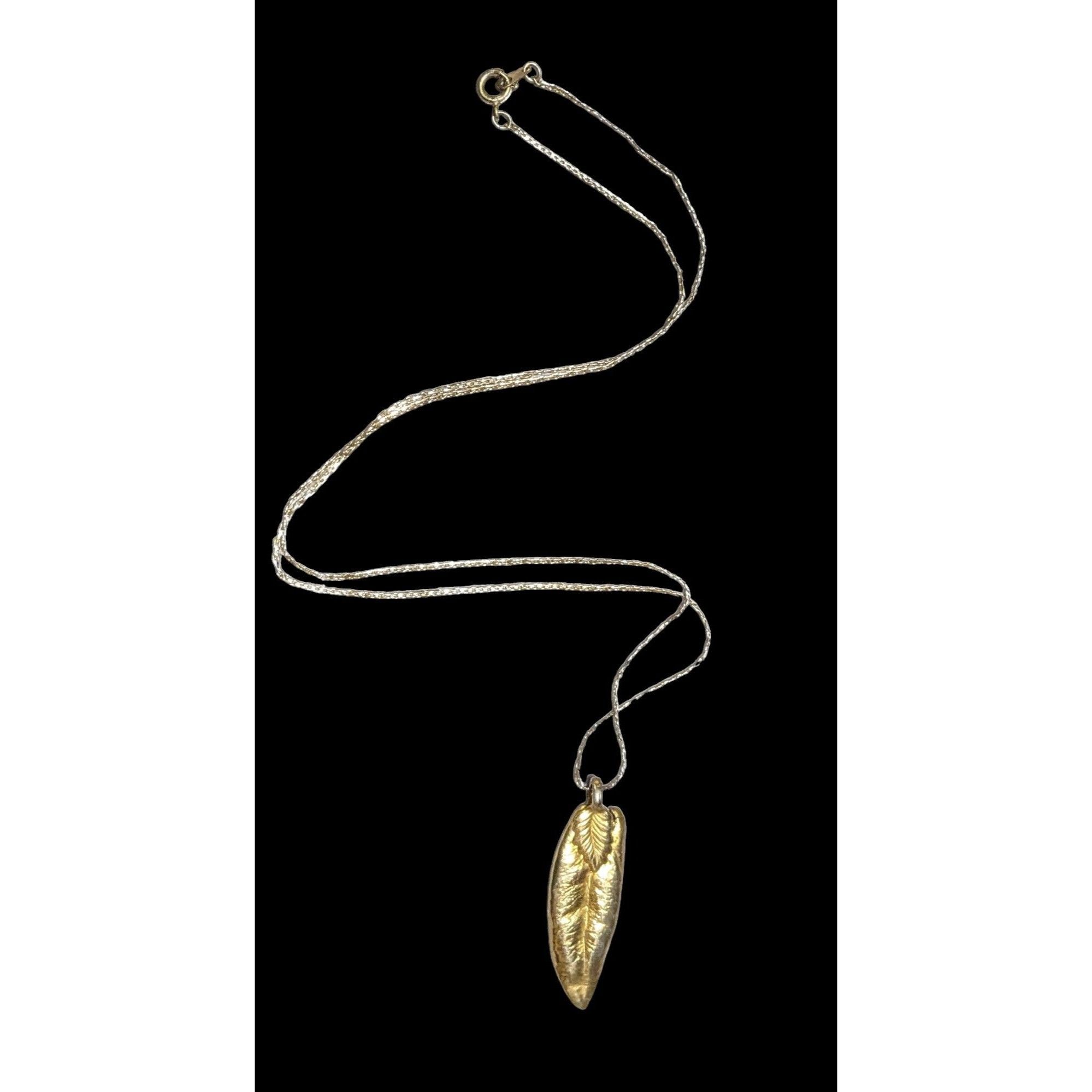 Other Vintage Gold Electroplated Natural Leaf Necklace Size ONE SIZE - 2 Thumbnail