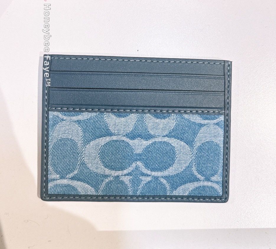 Coach Slim Id Card Case In Signature Denim CDF46 Size ONE SIZE - 1 Thumbnail