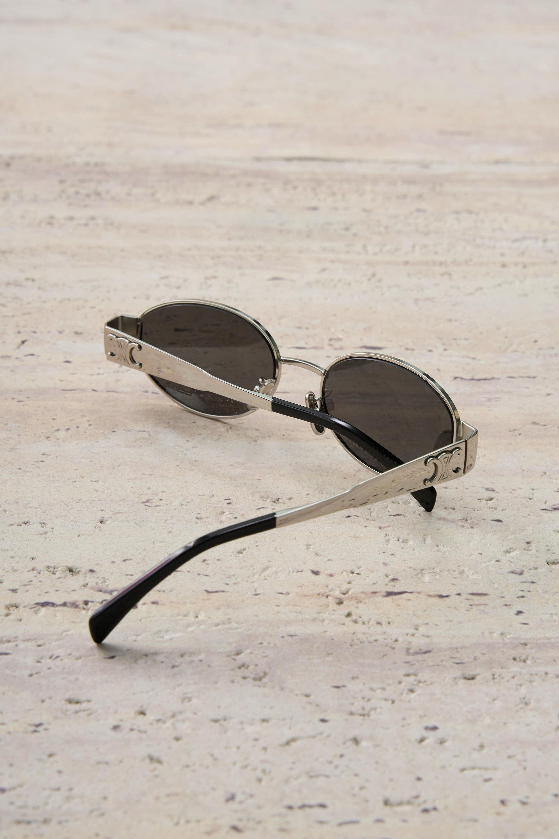 Celine CELINE Triomphe 01 Oval Sunglasses SILVER Size ONE SIZE - 2 Thumbnail