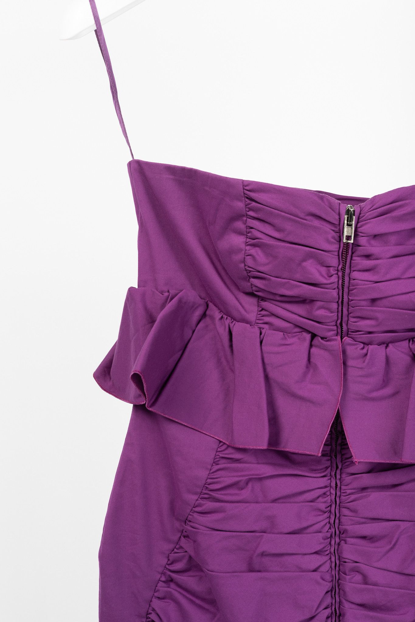 Miu Miu Miu Miu Cruise 2009 Cotton Ruched Ruffle Strapless Minidress Size M / US 6-8 / IT 42-44 - 5 Thumbnail
