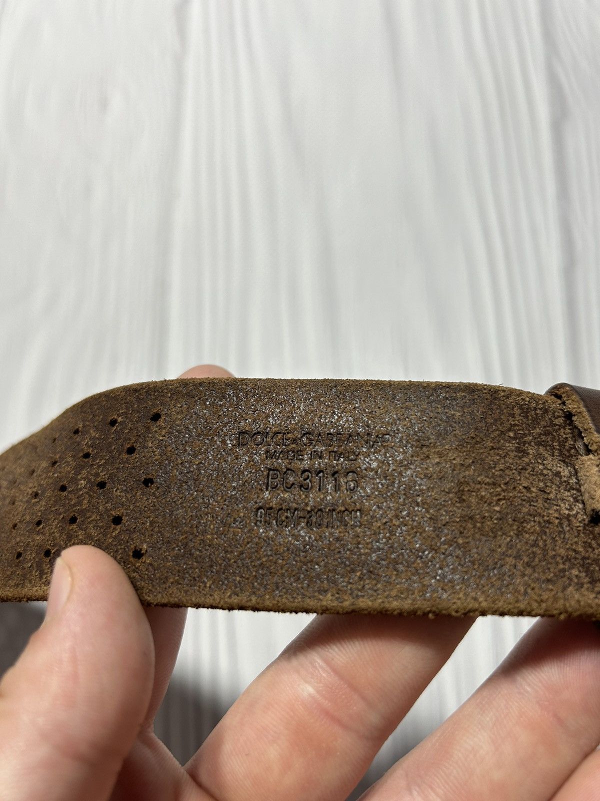 Dolce & Gabbana Vintage Y2K Dolce Gabbana Leather Belt Length 95cm Size ONE SIZE - 11 Thumbnail