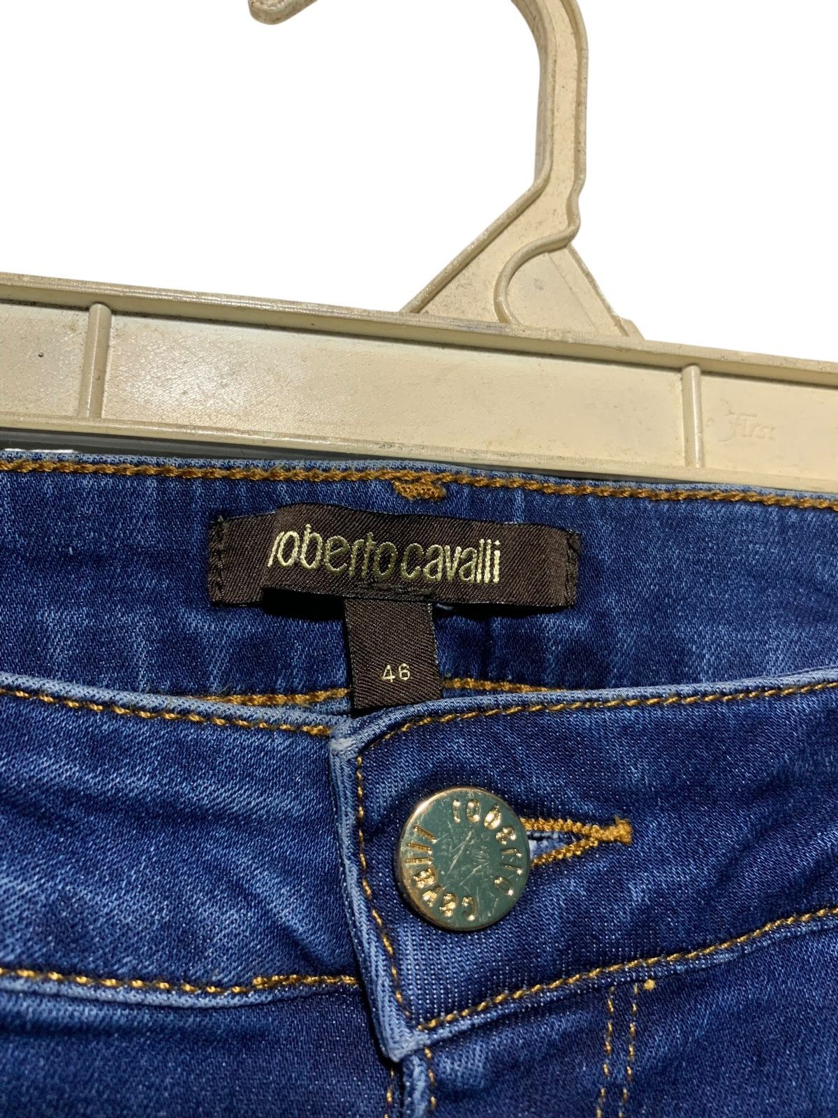 Roberto Cavalli Roberto Cavalli gold snake skinny denim jeans Size 30" / US 8 / IT 44 - 10 Thumbnail