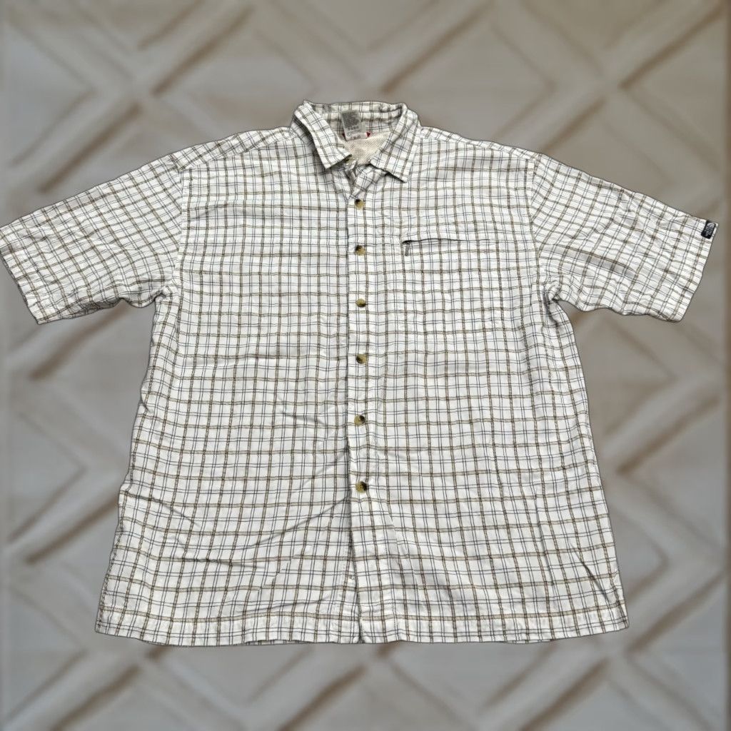 The North Face The North Face Shirt Mens Medium White Brown Plaid Button-Down Short Sleeve Y2K Outdoor Fishing Casual Mens Size US M / EU 48-50 / 2 - 1 Thumbnail
