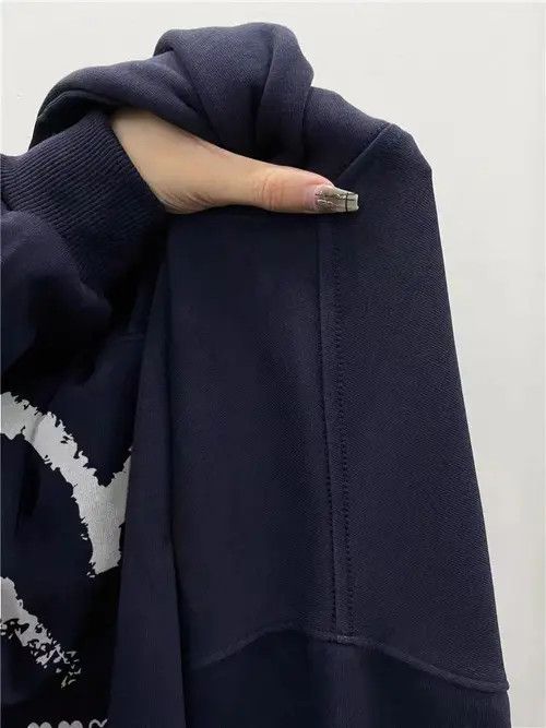 VIBE Hip Hop Love Print Thickened Loose XXL Hooded Sweatshirt Size US XXL / EU 58 / 5 - 4 Thumbnail