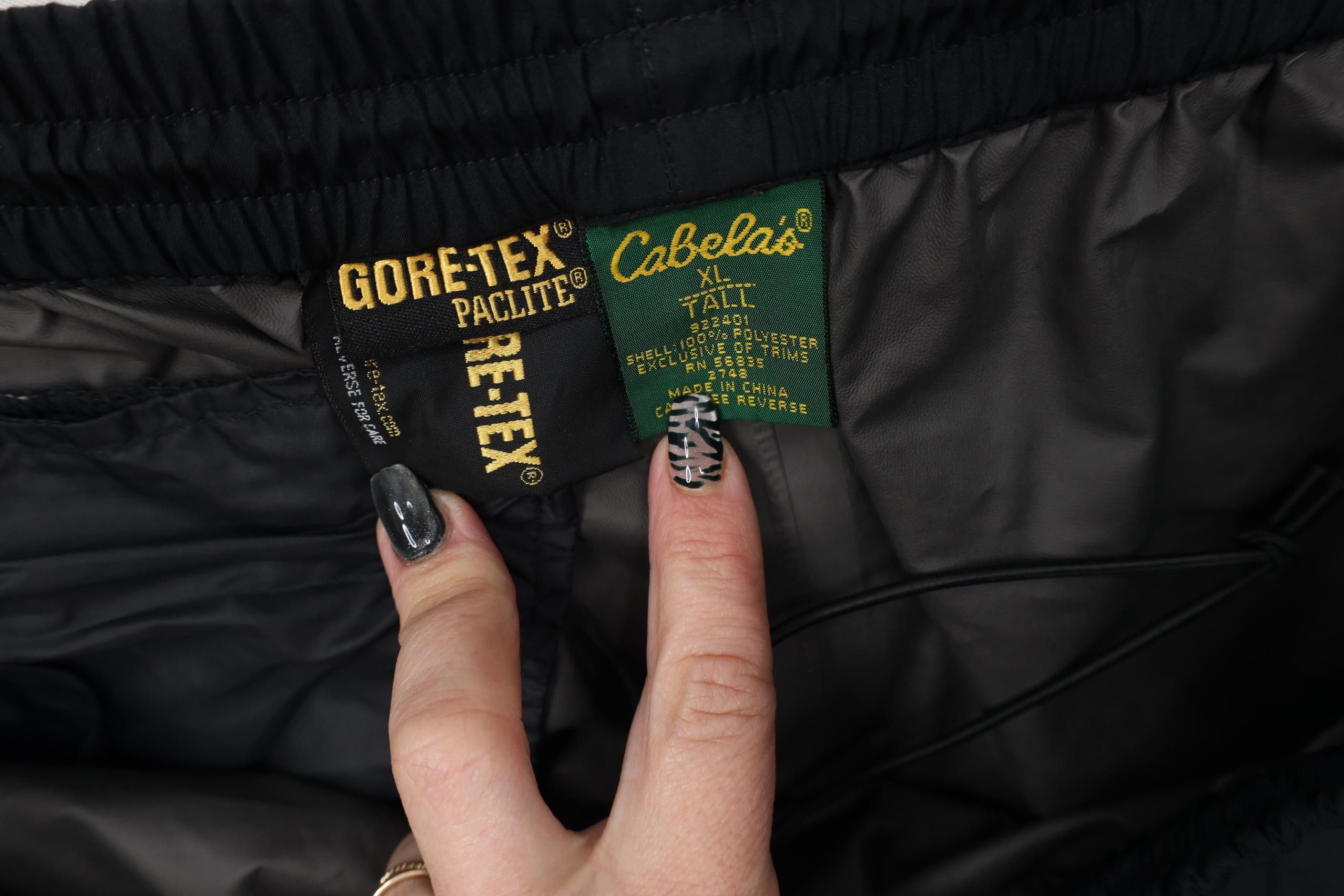 Cabelas Vintage Cabelas Goretex Paclite Wide Leg Rain Pants Black Size US 38 / EU 54 - 7 Thumbnail