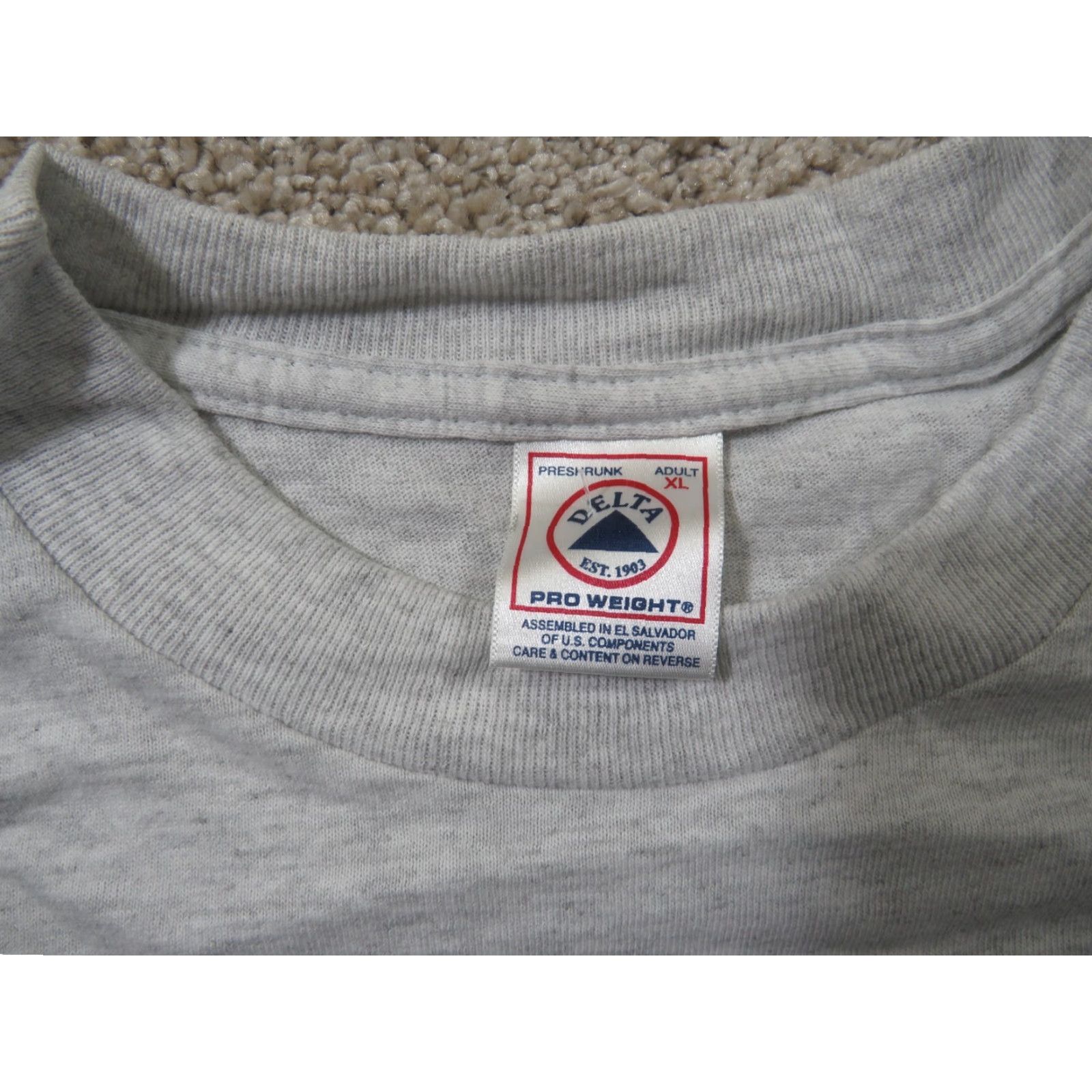 Delta VINTAGE Delta Pro Weight T-Shirt Size US XL / EU 56 / 4 - 4 Thumbnail