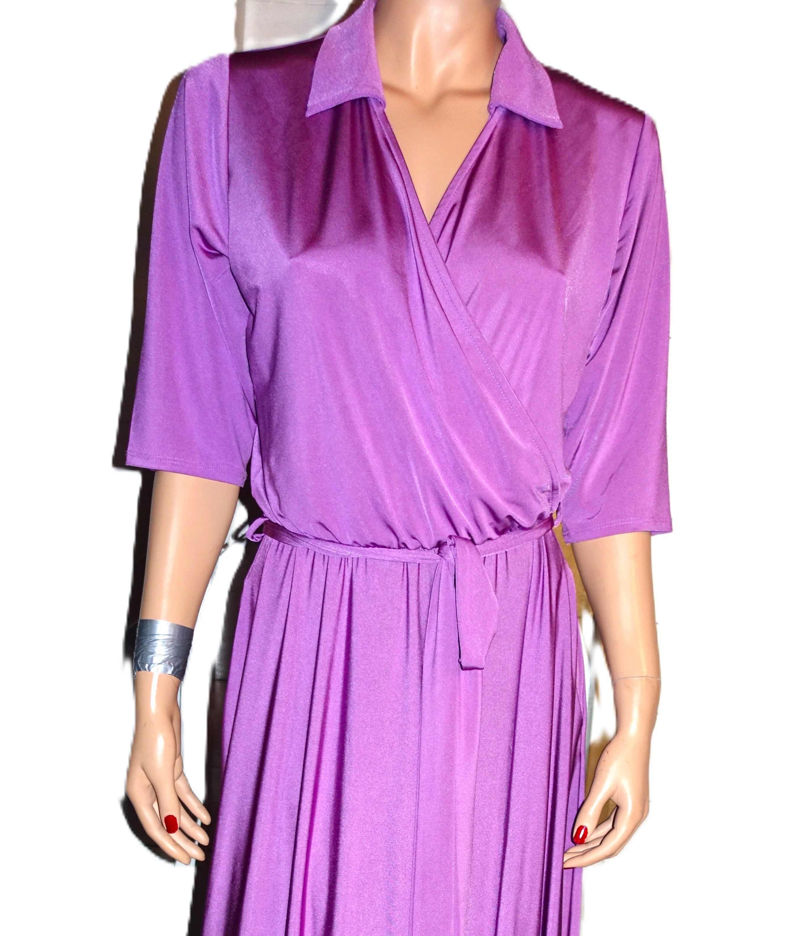 Other Sexy Diva Fuchsia Faux Wrap Maxi Dress 1XL Size XL / US 12-14 / IT 48-50 - 2 Thumbnail