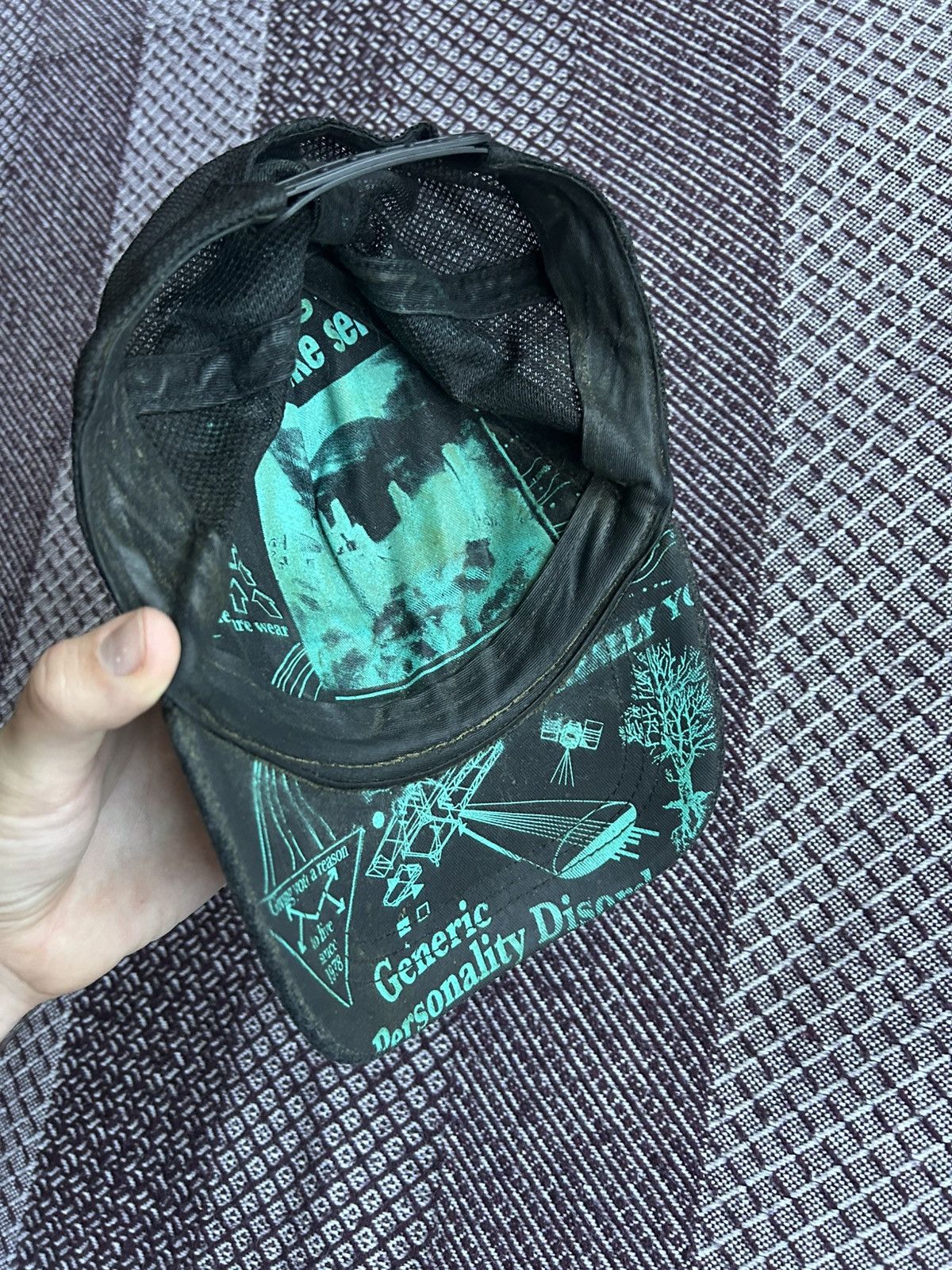 Diesel Vintage Diesel Faded Dirty Big Logo Cap Thrashed Style OS Size ONE SIZE - 7 Thumbnail