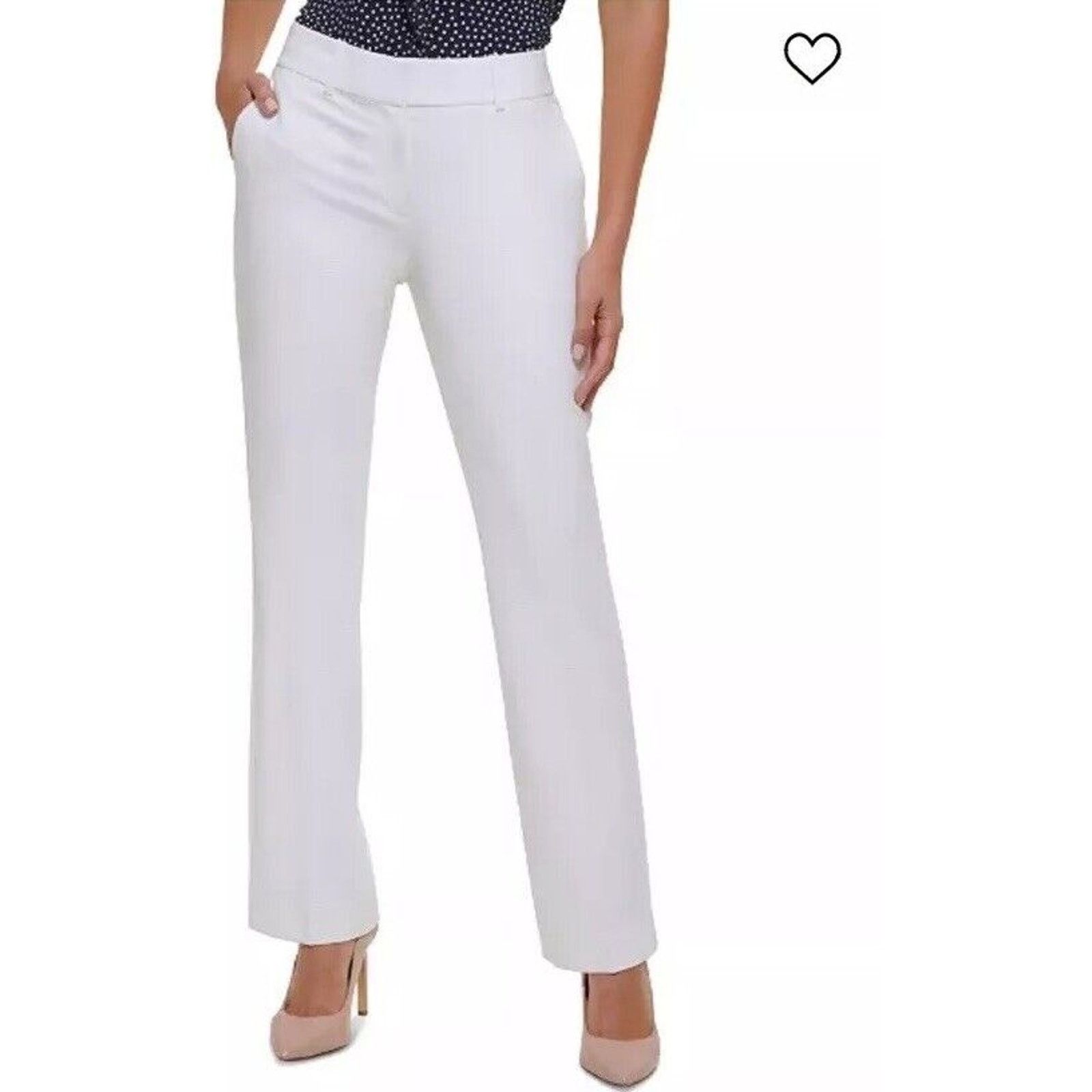 Tommy Hilfiger Tommy Hilfiger Ivory Suit Trousers Boot Leg Women’s Size 16 Size 38" / US 16 / IT 52 - 1 Thumbnail