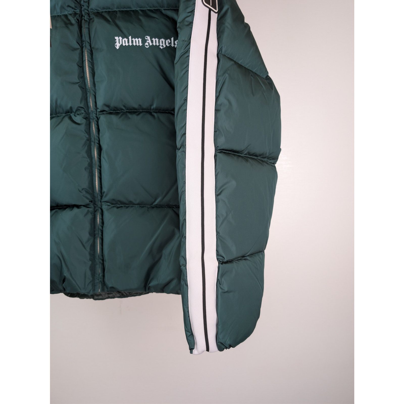 Palm Angels o1rshd1 Classic Track Down Jacket in Green / White Size US L / EU 52-54 / 3 - 5 Thumbnail