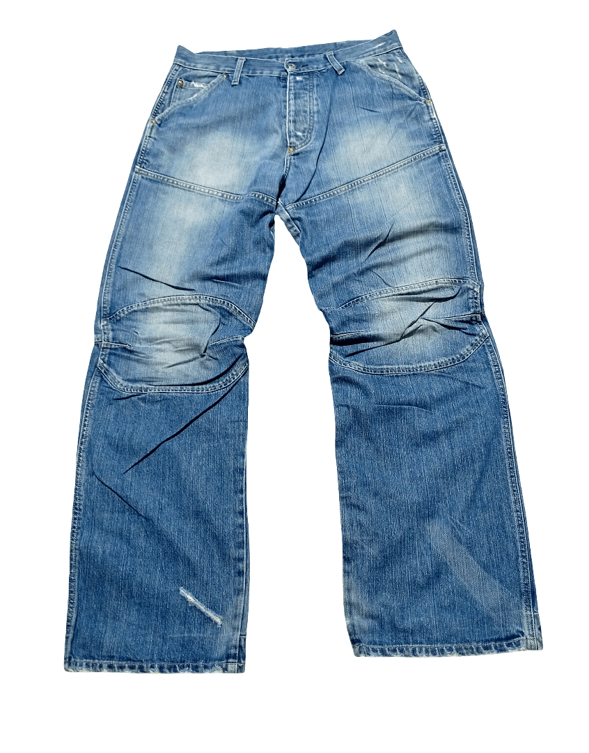 G-Star Vintage 90s G-Star Raw Elwood Denim Cargo Baggy Pants Hype Size US 33 - 1 Thumbnail