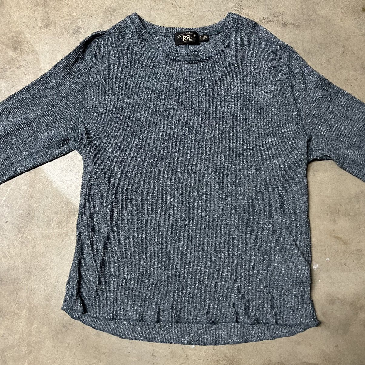 Polo Ralph Lauren × RRL Ralph Lauren × Ralph Lauren Polo Ralph Lauren RRL Waffle Thermal Long-Sleeve Knit Shirt Size US XL / EU 56 / 4 - 2 Thumbnail