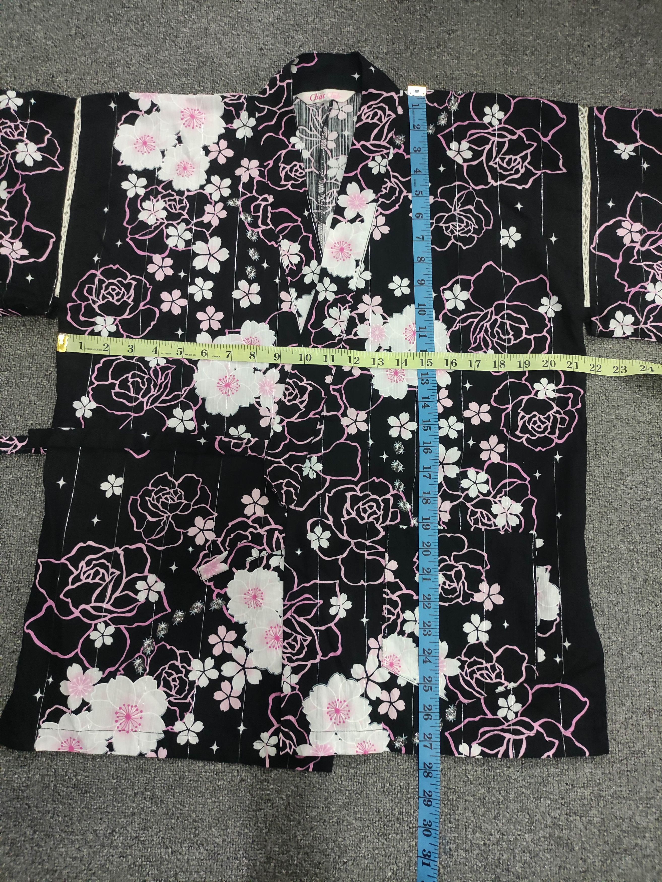 Japanese Brand Vintage Japanese Brand Kimono Cardigan Flower Pattern Size US M / EU 48-50 / 2 - 8 Thumbnail
