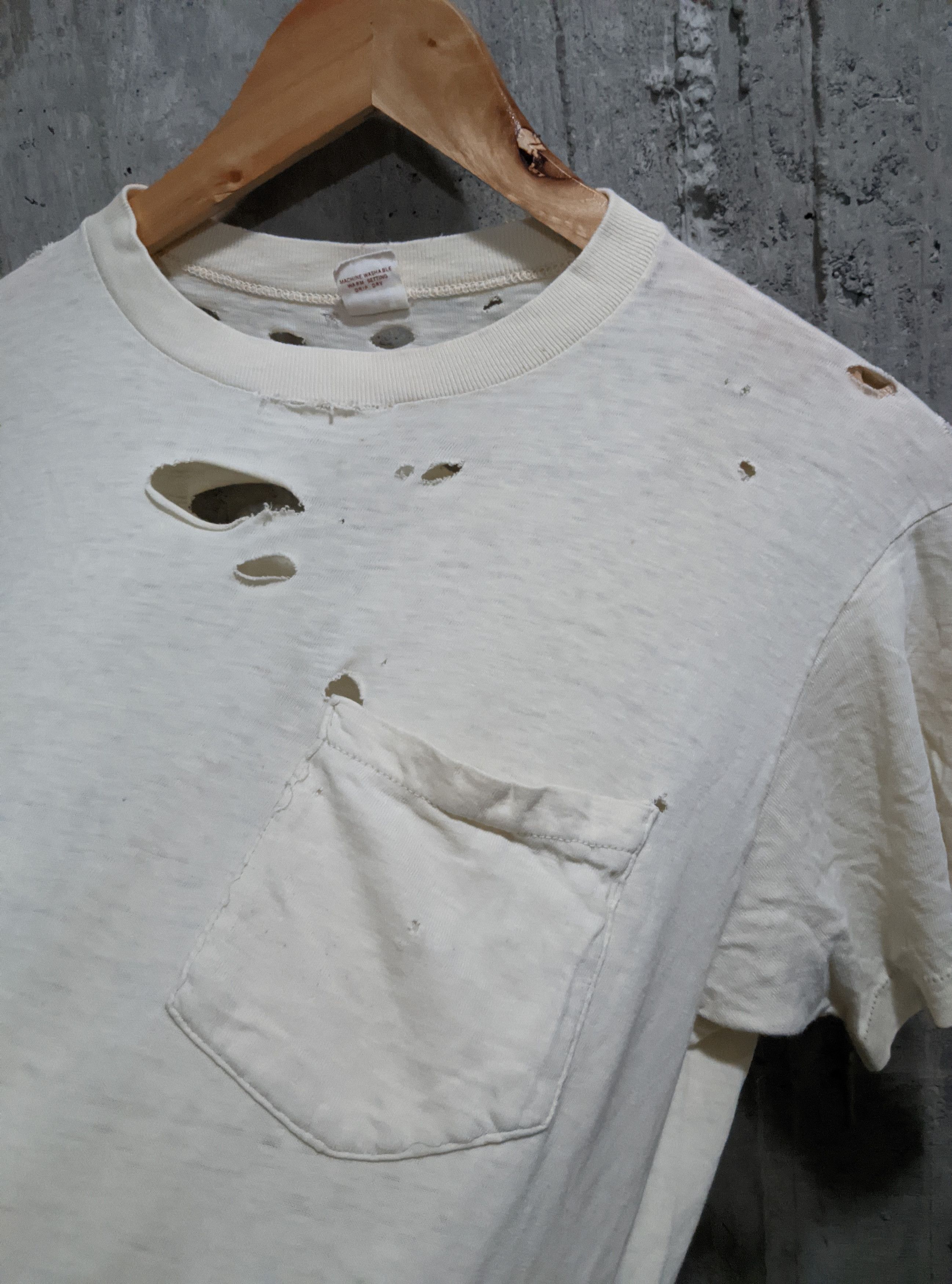 Vintage Vintage 60s bvd thrashed distressed pocket erd t shirt Size US M / EU 48-50 / 2 - 8 Thumbnail