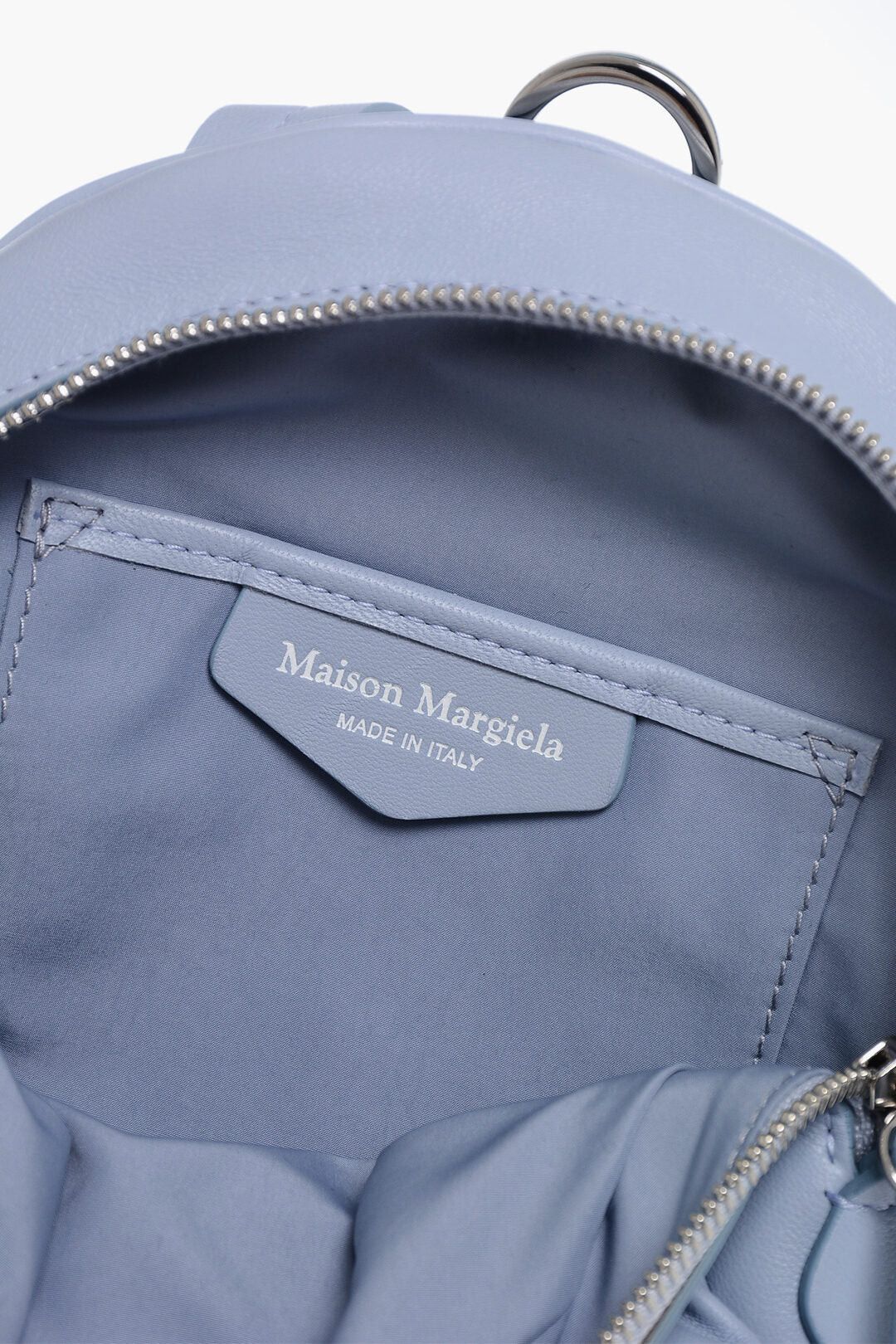 Maison Margiela og1mm0326 Size: OS / Quilted Leather Backpack in Light Blue Size ONE SIZE - 5 Thumbnail