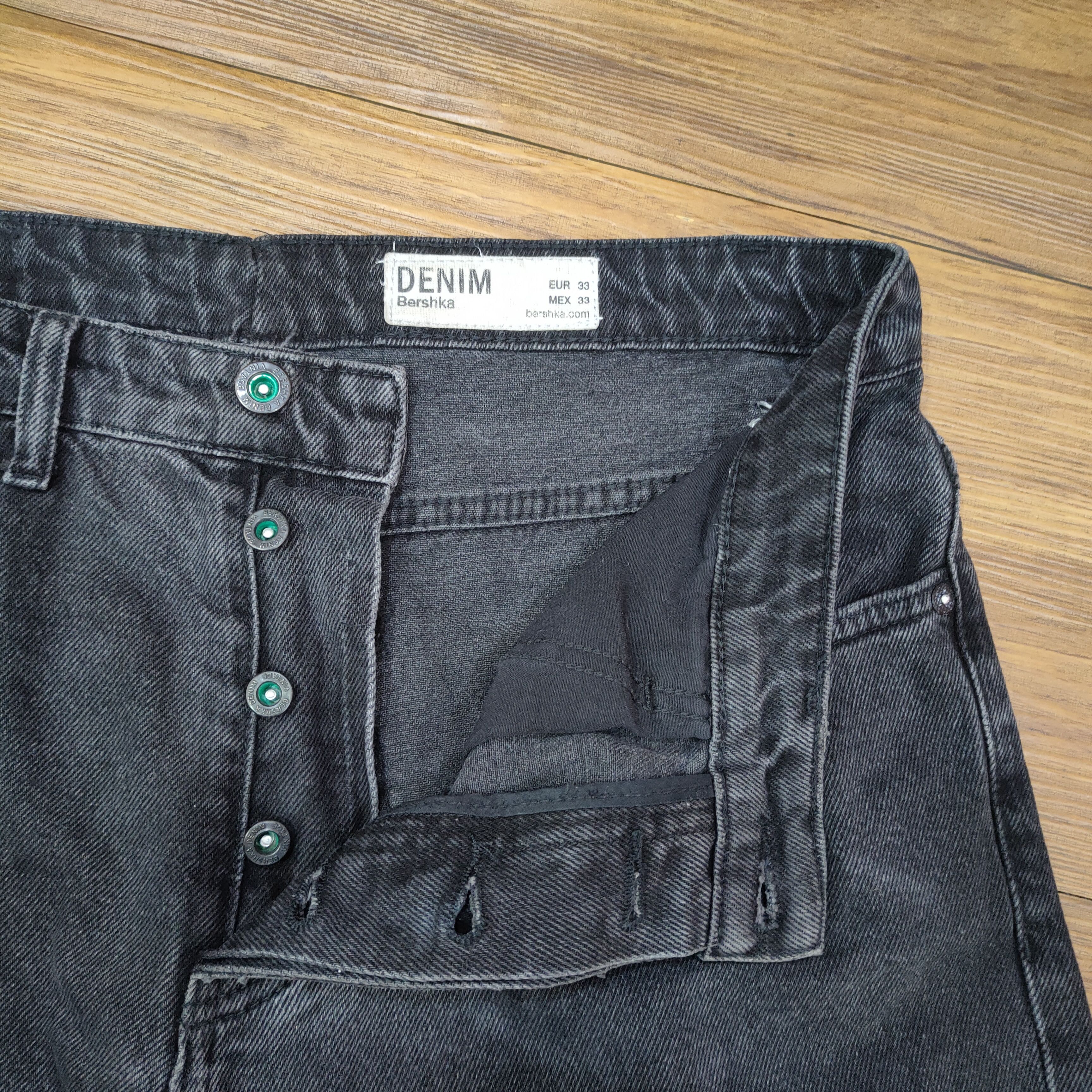 Bershka VINTAGE BERSHKA FADED BLACK RIPPED DENIM JEANS PANTS Size US 34 / EU 50 - 6 Thumbnail