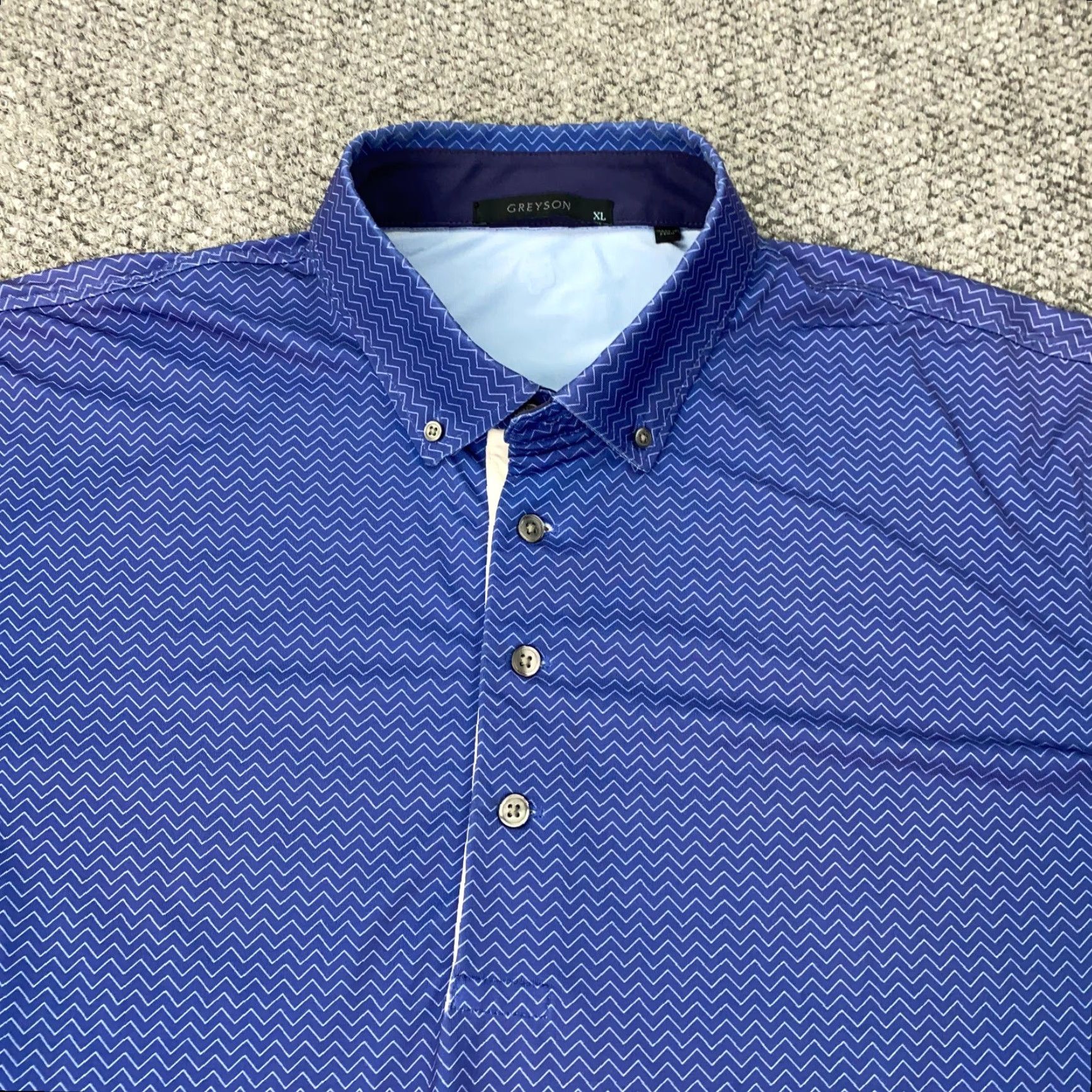 Vintage Greyson Polo Shirt Mens XL Blue Embroidered Stretch Golf Polo Shirt XL Men Blue Embroidered Logo Size US XL / EU 56 / 4 - 2 Thumbnail