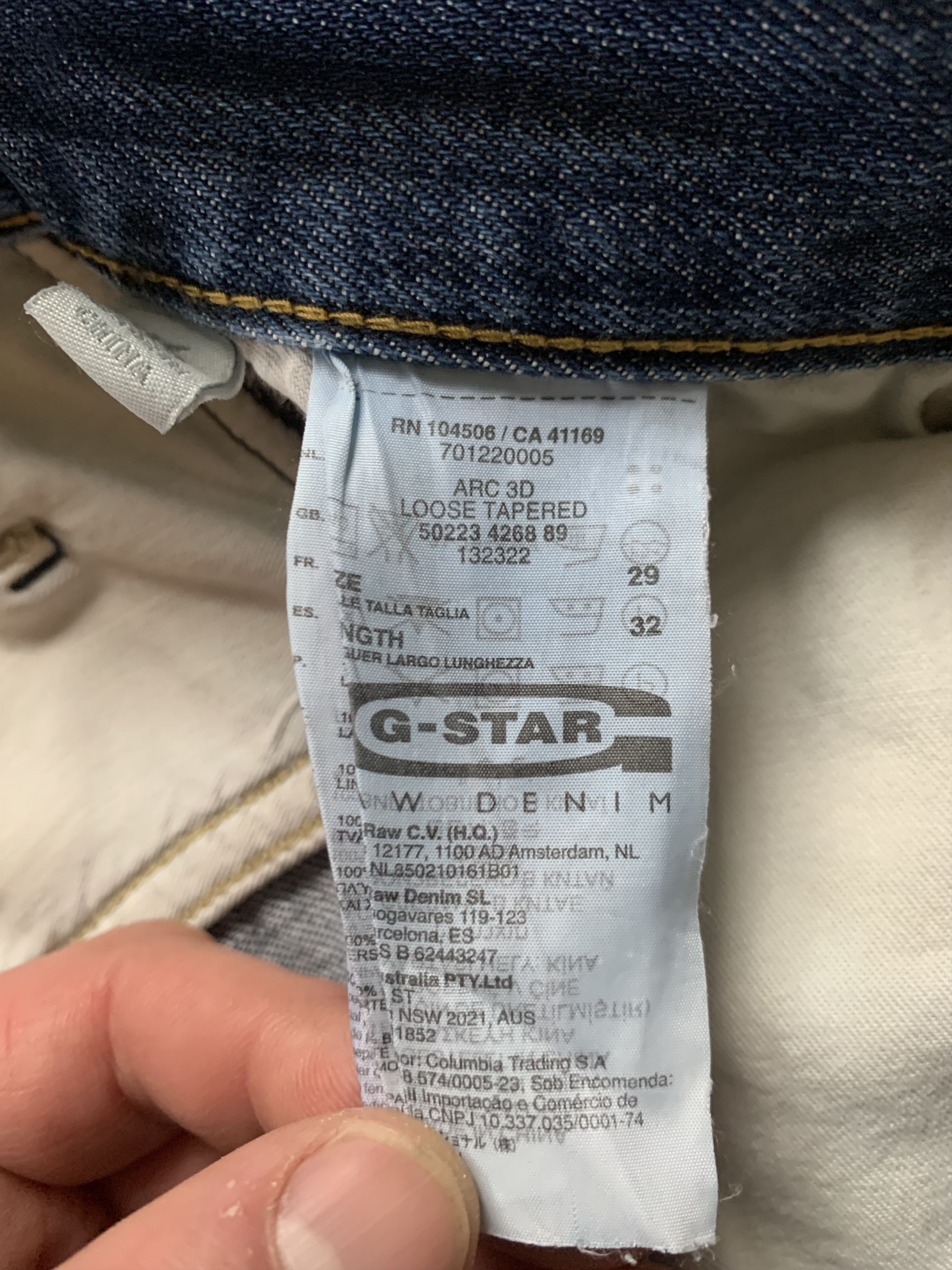 G-Star G-Star Raw Arc 3D Loose Tapered Light Blue Jeans Size US 29 - 9 Thumbnail