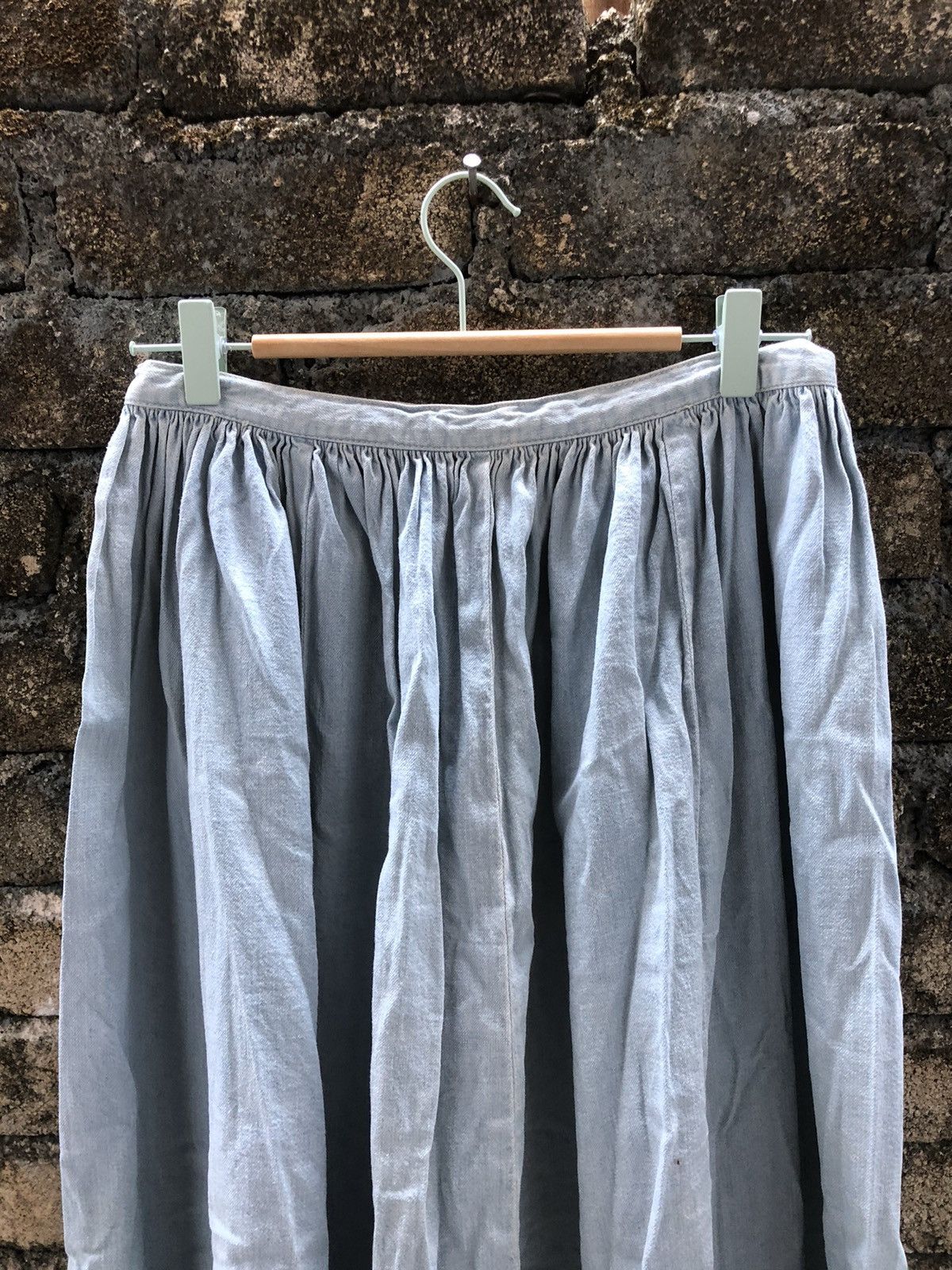 Japanese Brand 💥RARE💥Vintage KAPITAL Wash Denim Maxi Skirts Size 26" / US 2 / IT 38 - 8 Thumbnail