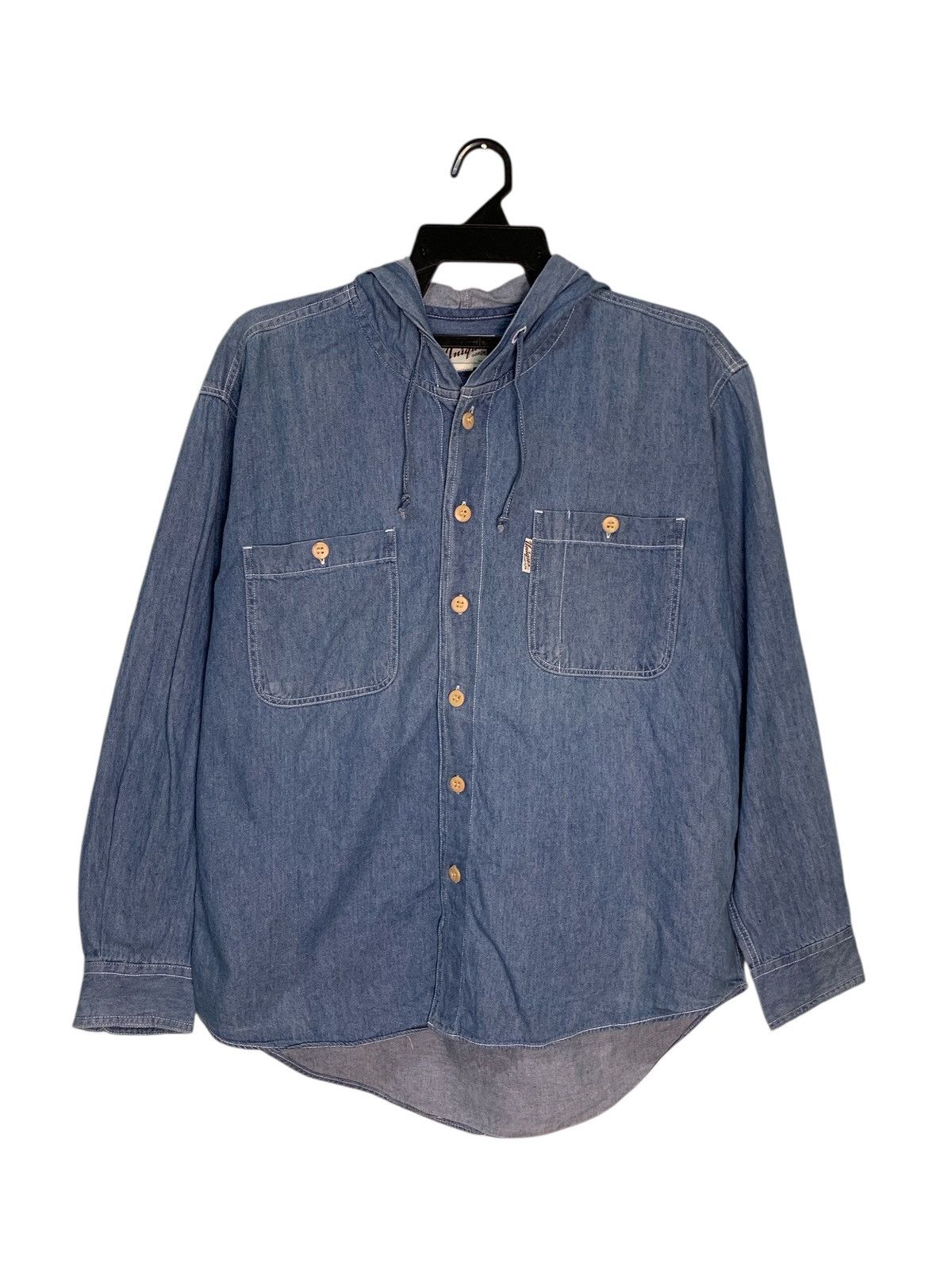 Pieces Uniques Rare Design Unique Soft Denim Hoodie Button Up Shirts Size US M / EU 48-50 / 2 - 1 Thumbnail