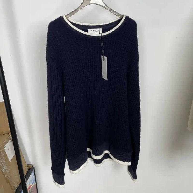 Thom Browne Thom Browne Women's Winter Striped Wool Sweatshirt 0089 Size S / US 4 / IT 40 - 1 Thumbnail