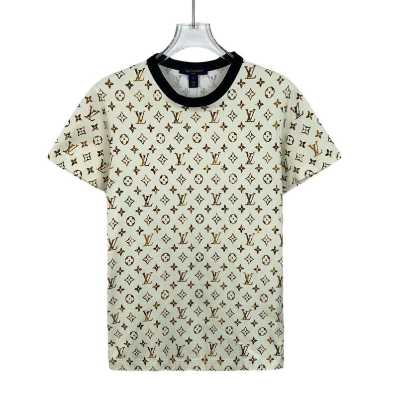 Louis Vuitton Louis Vuitton 23 yellow logo full print cotton crewneck sh Size S / US 4 / IT 40 - 1 Thumbnail